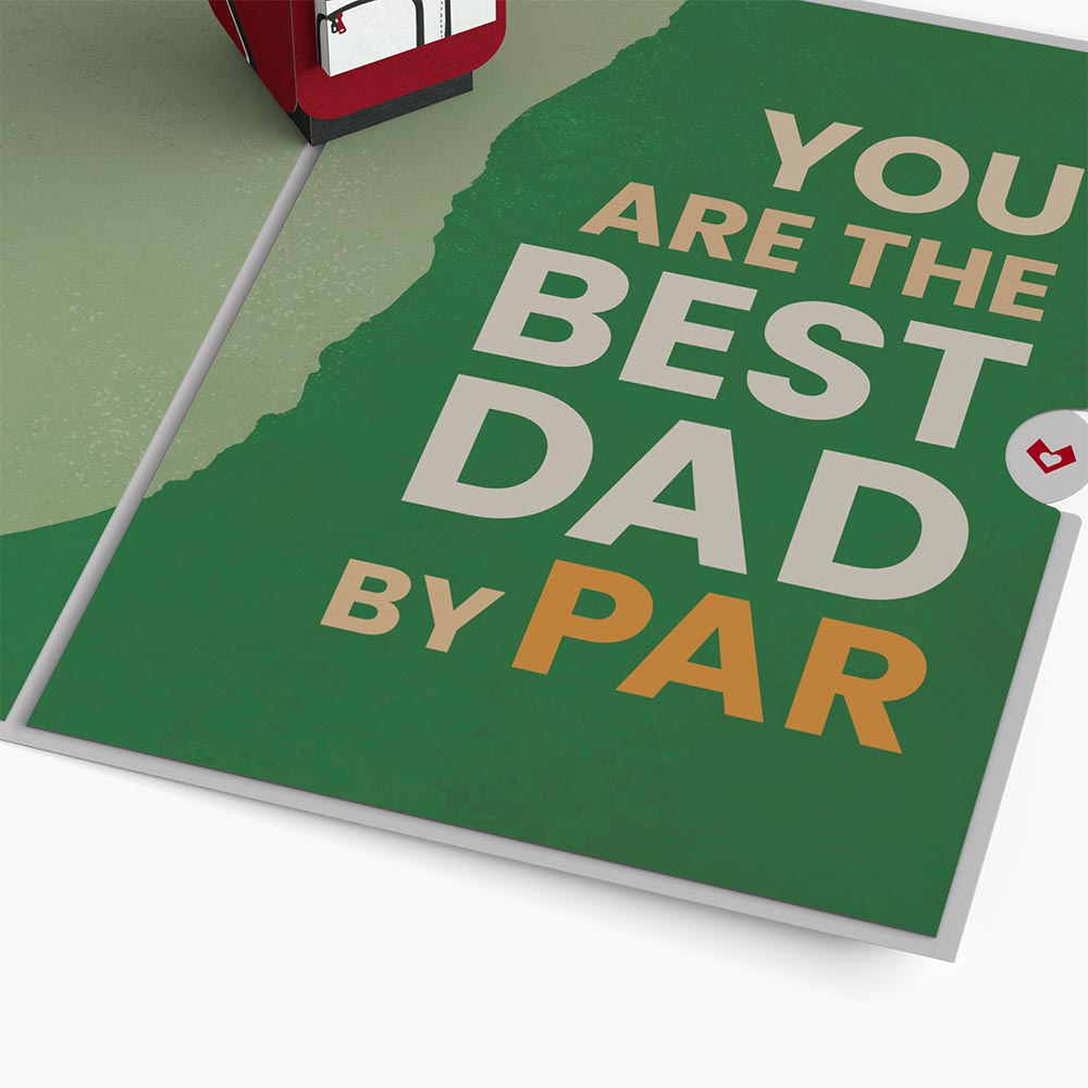 Best Dad by Par Father's Day Pop-Up Card & Bouquet Bundle、mySite、solidvoid