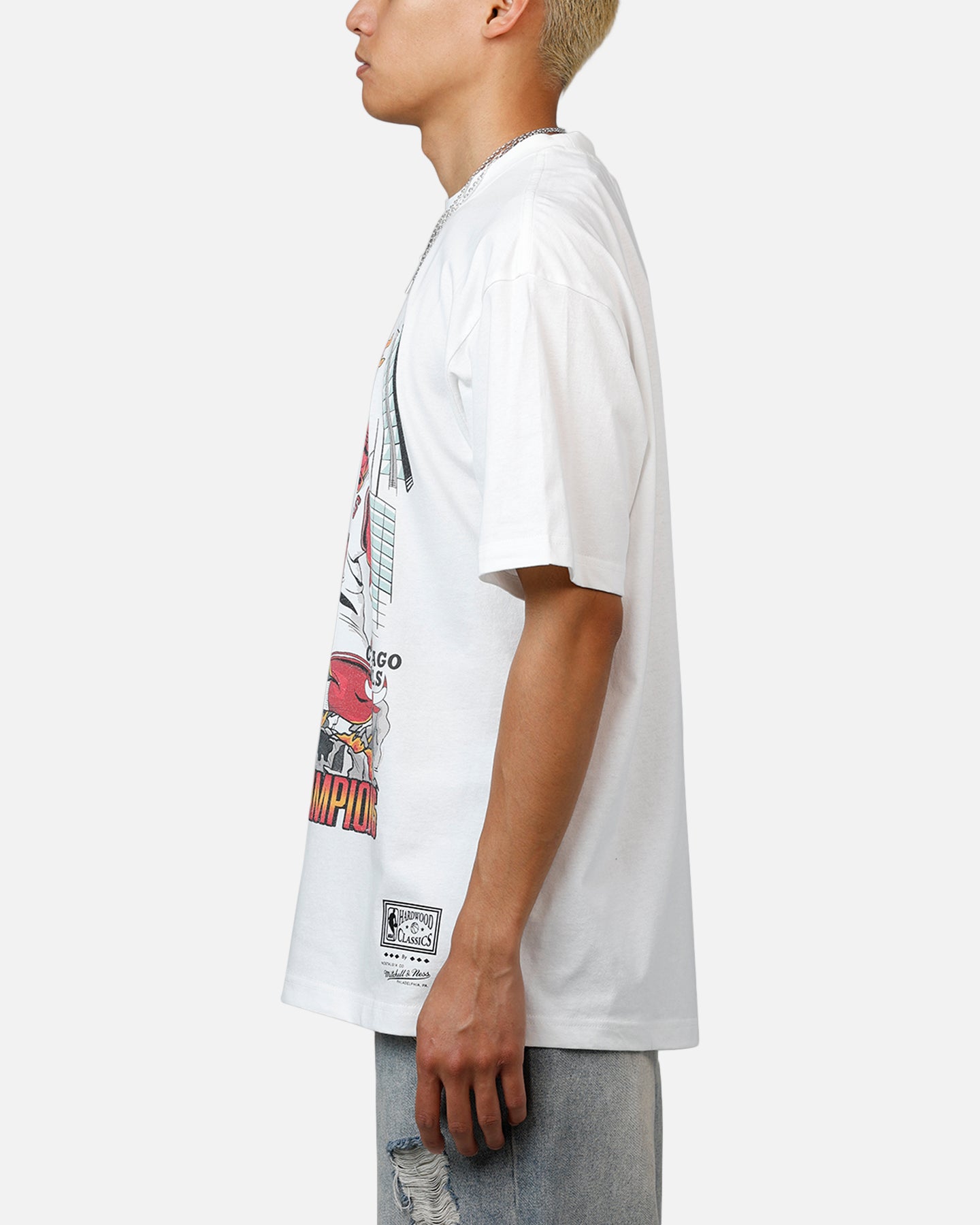 Mitchell & Ness Chicago Bulls Board Beaker T-Shirt Vintage White、mySite、zt4zffjzw