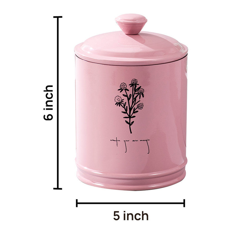 Stainless Steel Floral Jar Canister Set | Pink Green | Set of 2、mySite、camillekostekn