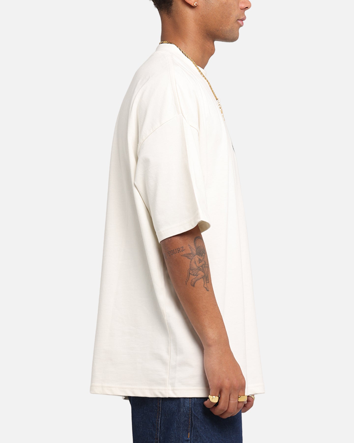 Carre Sacred Letter Mock Neck T-Shirt Off White、mySite、zt4zffjzw