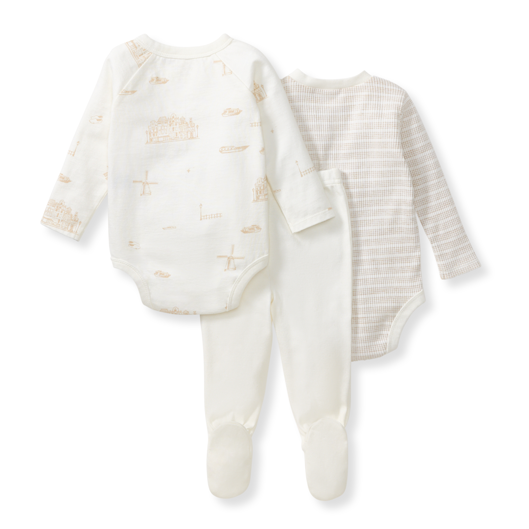  Amsterdam 3 Piece Bodysuit & Pant Set - Eggshell、mySite、layawaytickets