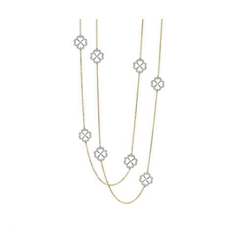 Gumuchian G. Boutique 18k Two Tone Gold Diamond Kelly Necklace、mySite、hinf8tx79