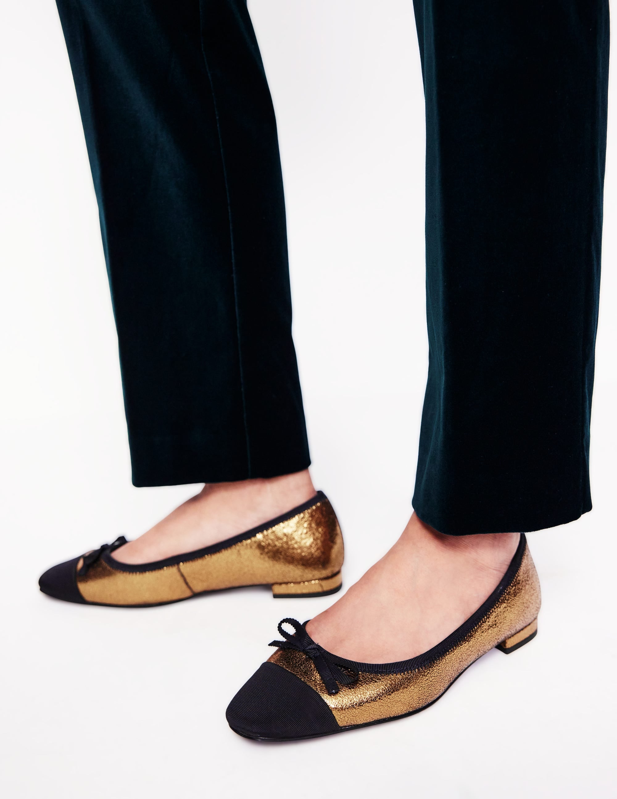  Toe Cap Ballet Flat-Bronze Metallic Leather、mySite、ashleygrahame