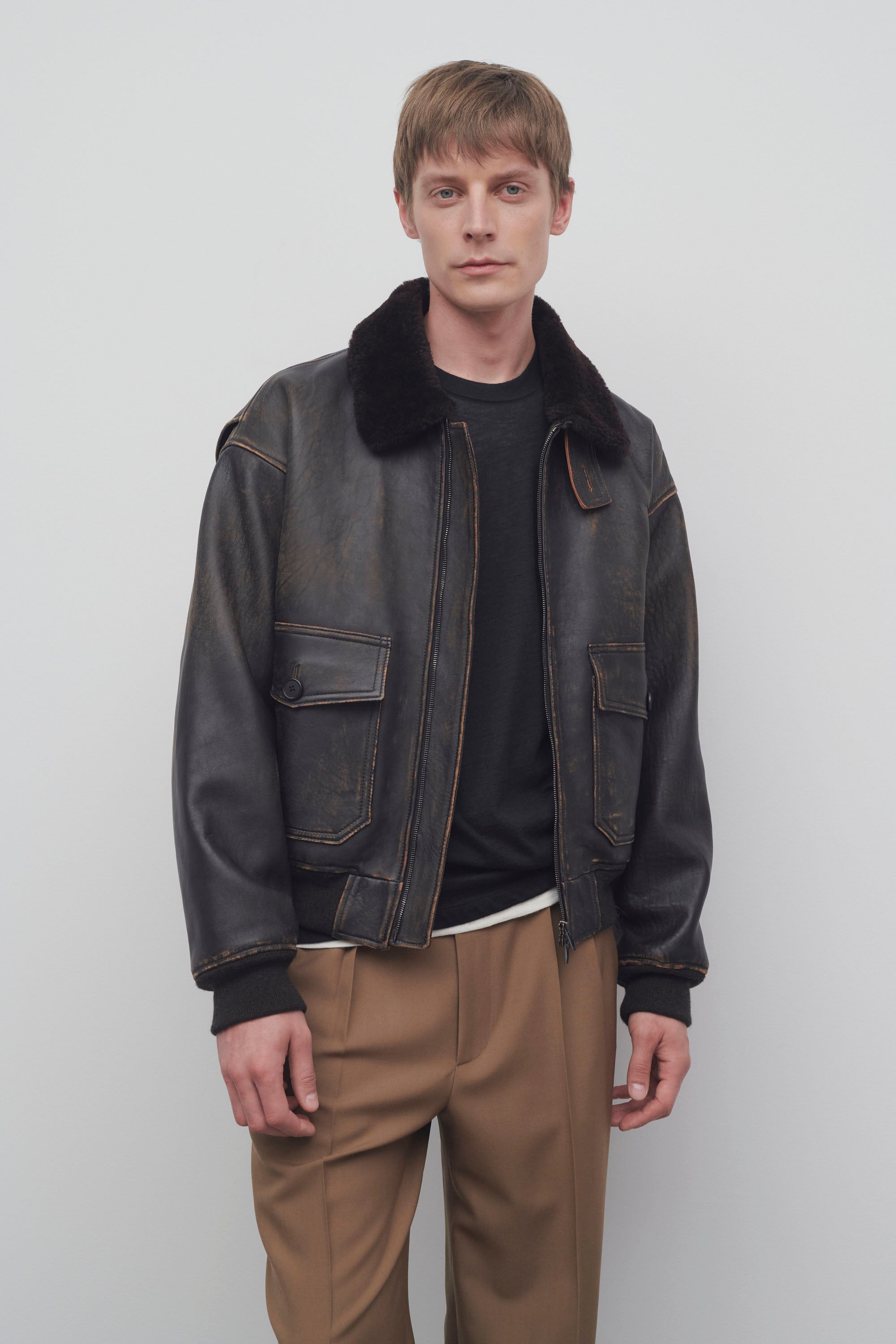 Herzog Jacket in Leather and Shearling、mySite、aoinhome