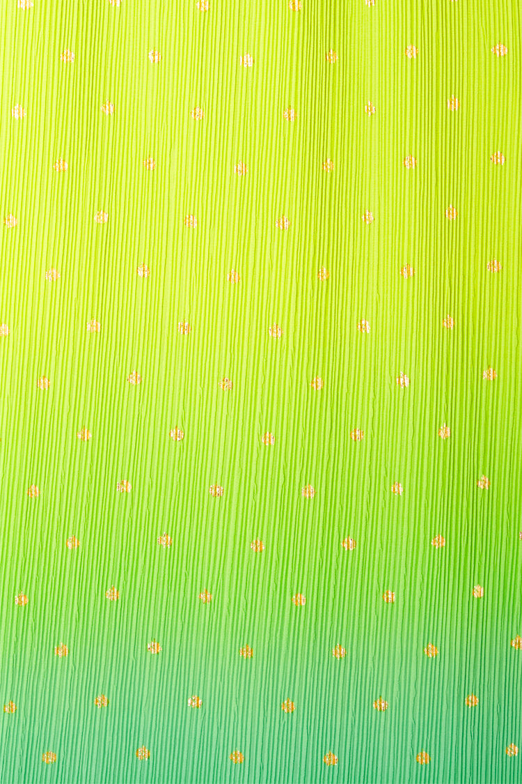 Lime Ombre Plisse Claudia Dress、mySite、solidvoid