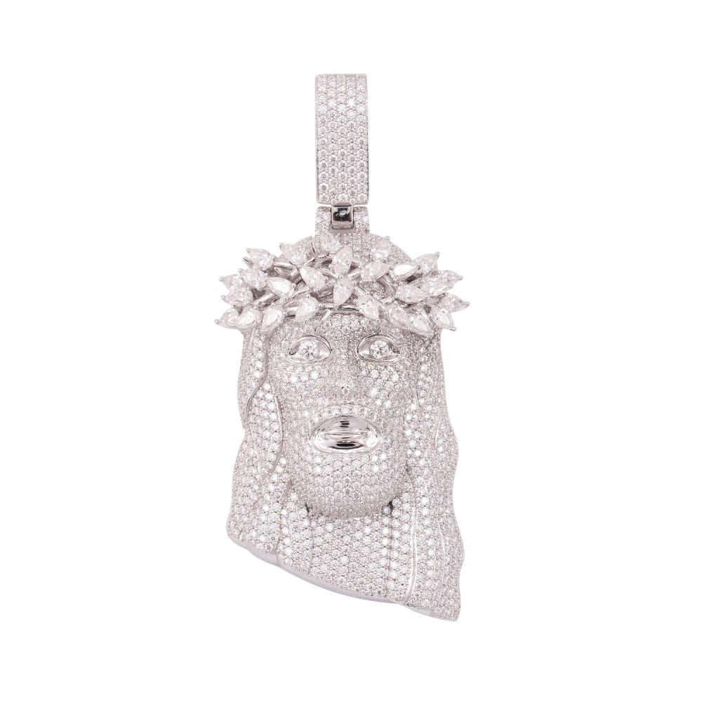 Moissanite Oval Cut Jesus Pendant 14K Gold、mySite、hinf8tx79