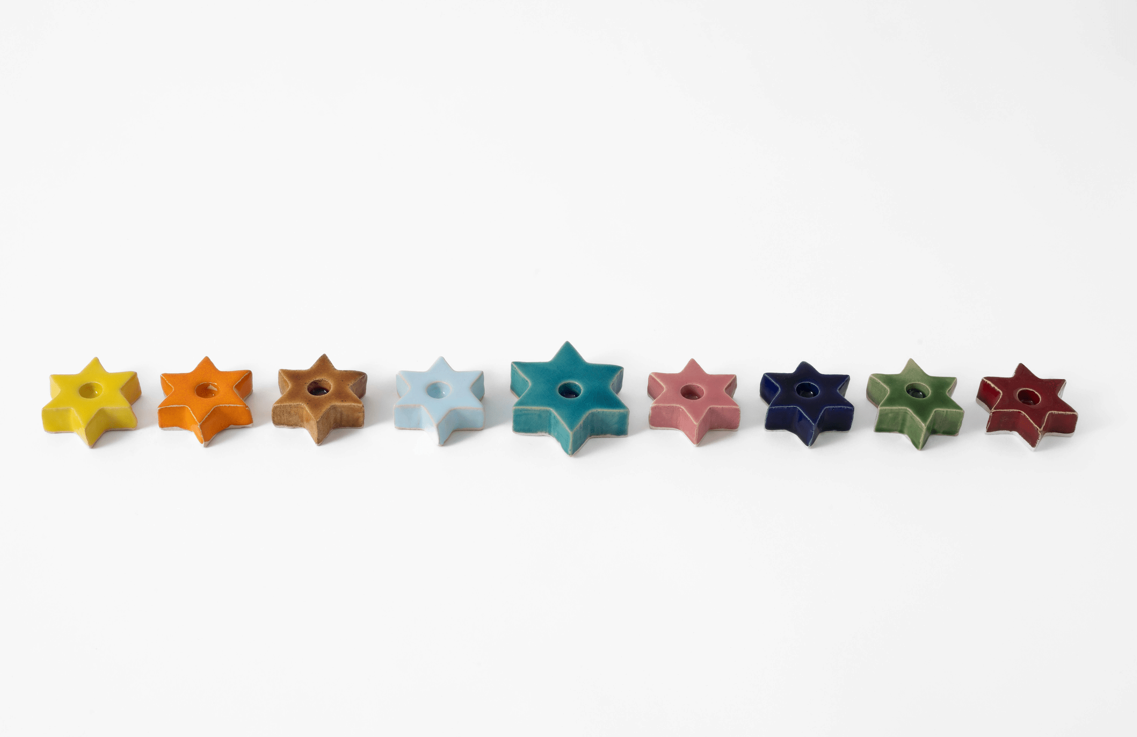 Handmade Ceramic Menorah Stars by Israel Museum、mySite、topwebapps