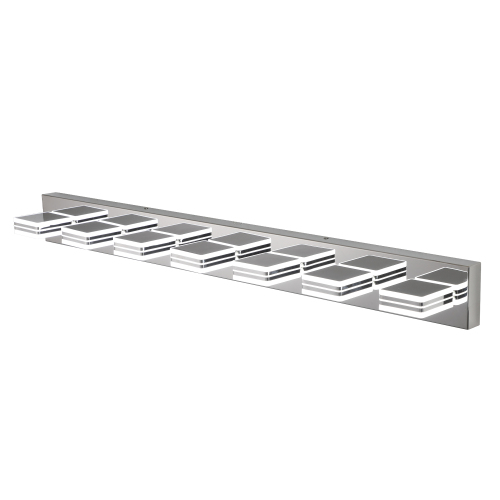 34" Modern 5-Light LED Vanity Light - Sleek Bathroom Wall Fixture, Iron & Acrylic, Dimmable & Energy-Efficient, Ideal for Mirror Lighting、、eastwooduniform