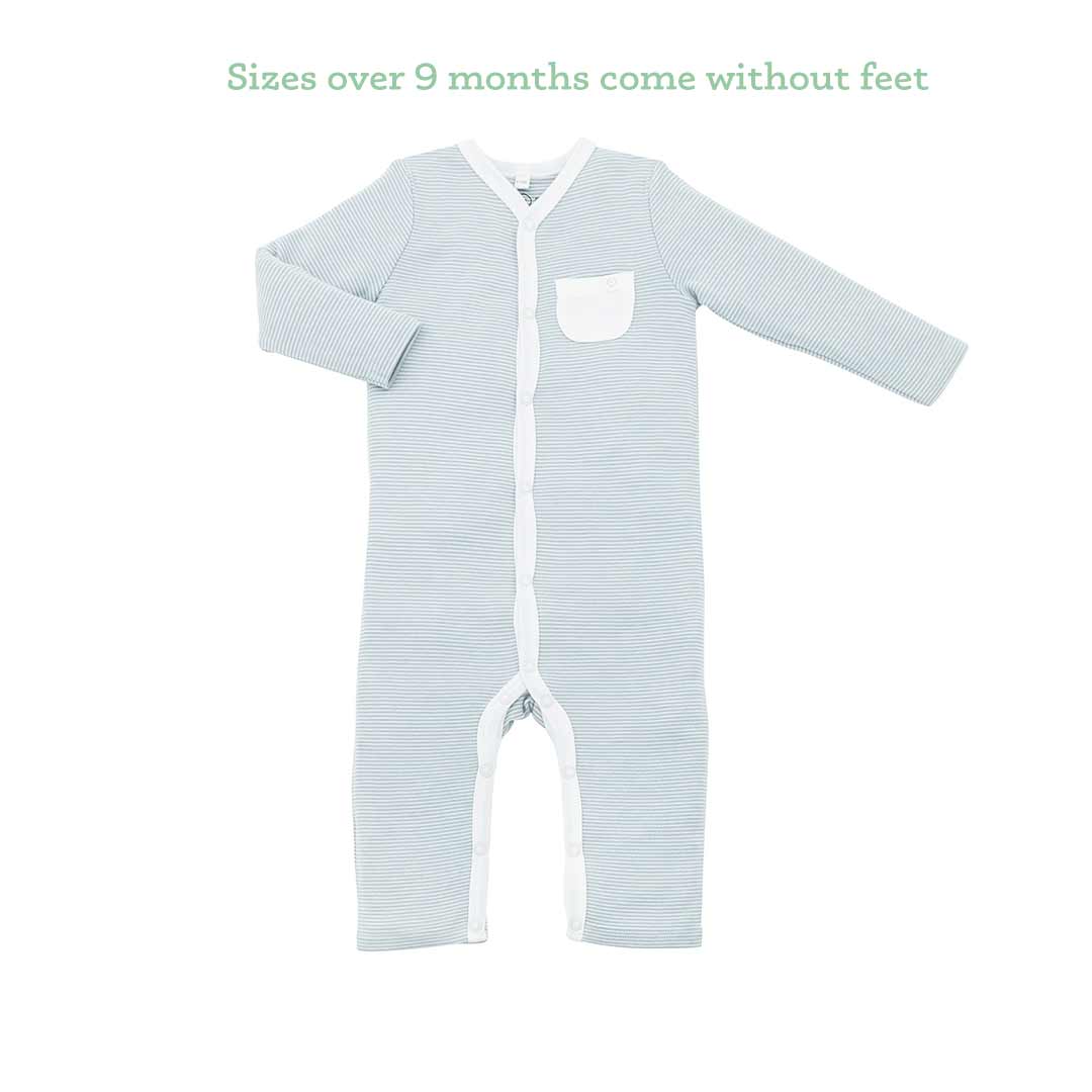  MORI Front Opening Sleepsuit - Blue、mySite、merchandisen