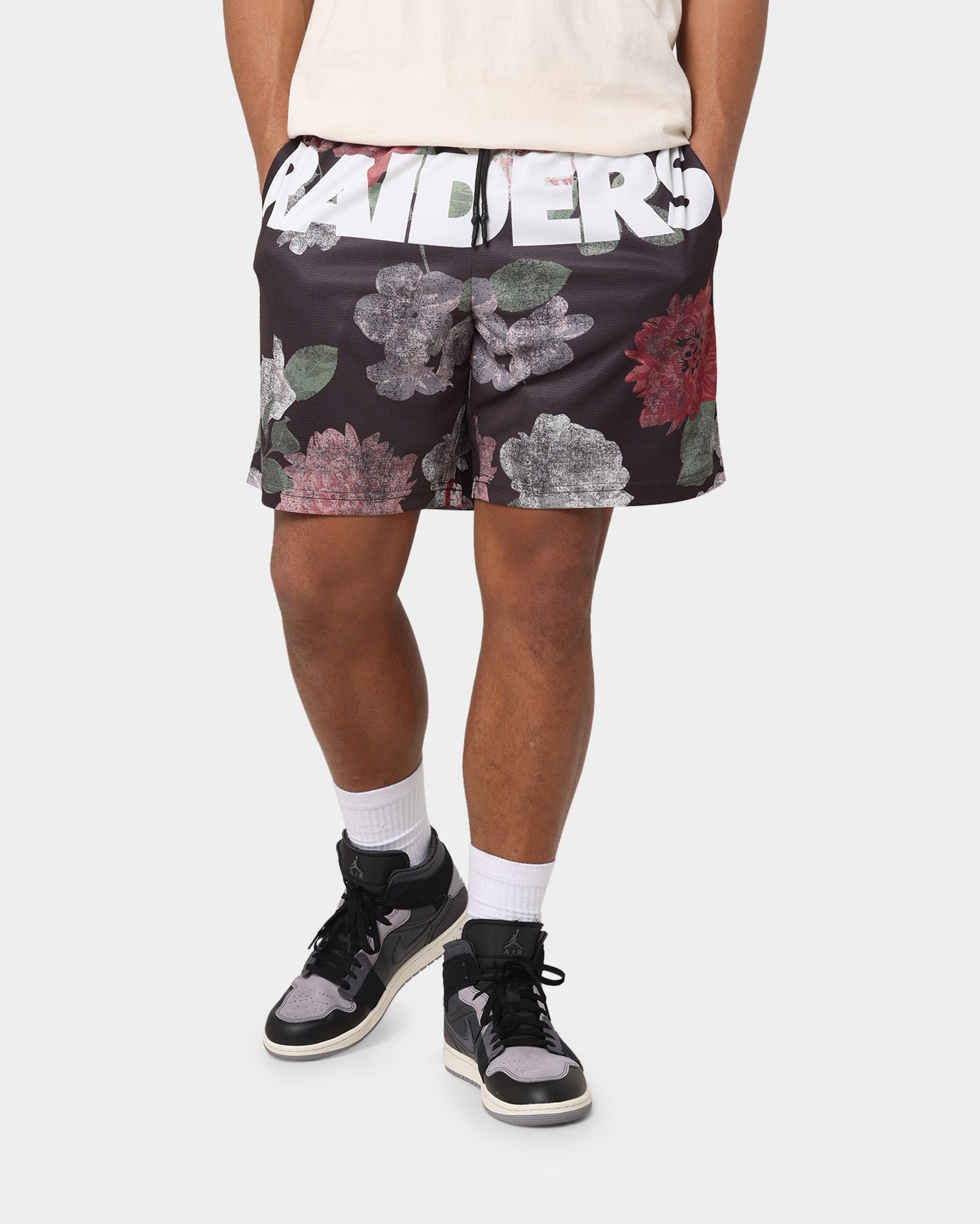 Majestic Athletic Las Vegas Raiders Digi Floral Camo Shorts Faded Black、mySite、zt4zffjzw