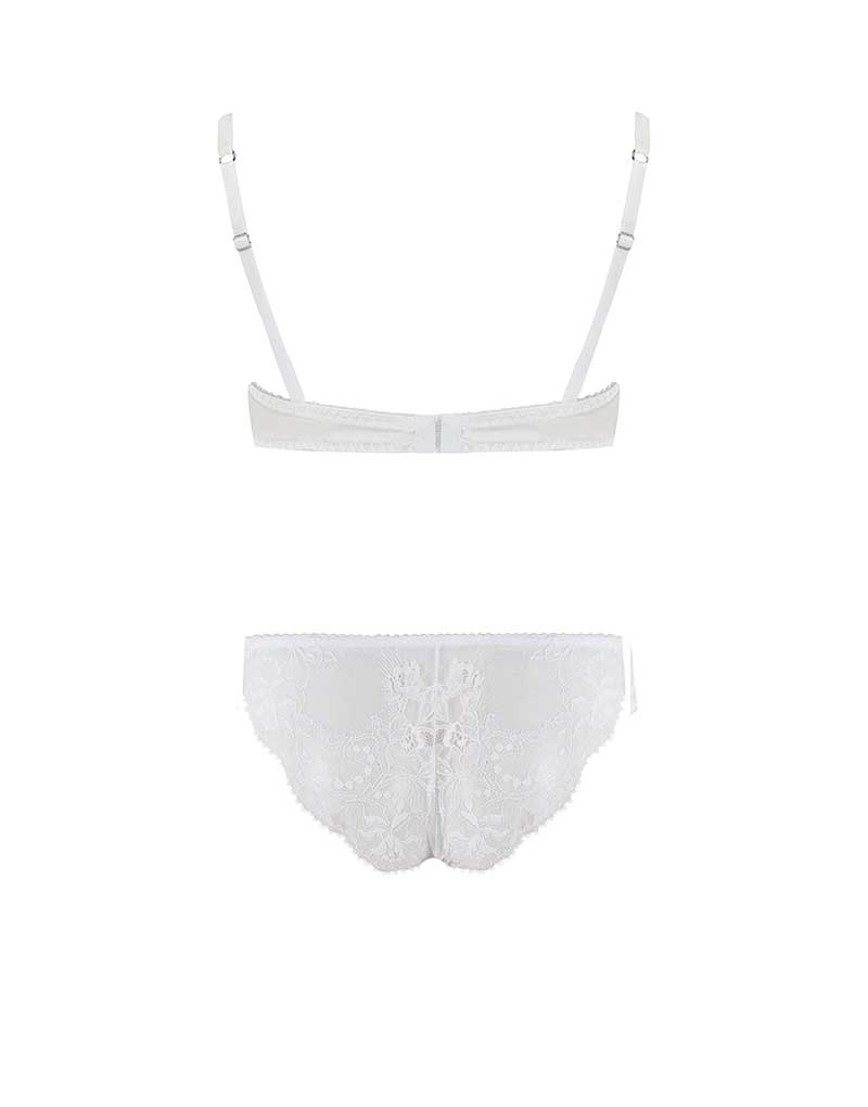  Signature White Luxury Padded Plunge Bra & Lace Brief、mySite、justintrudeaud
