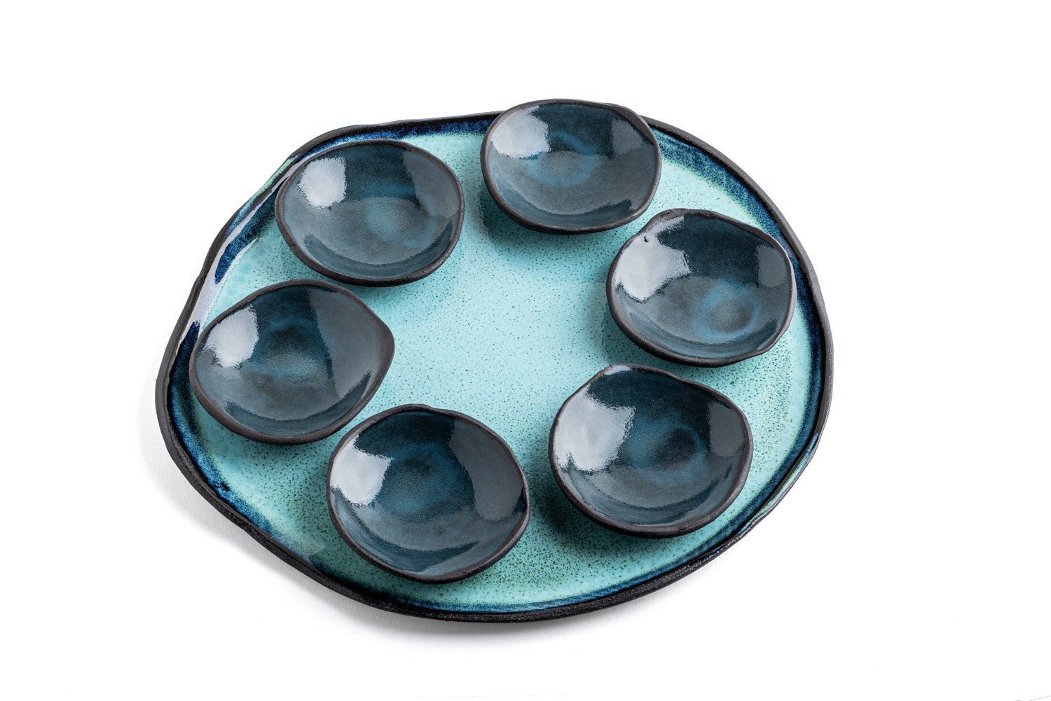  Blue Ceramic Seder Plate、mySite、elrpsem3k