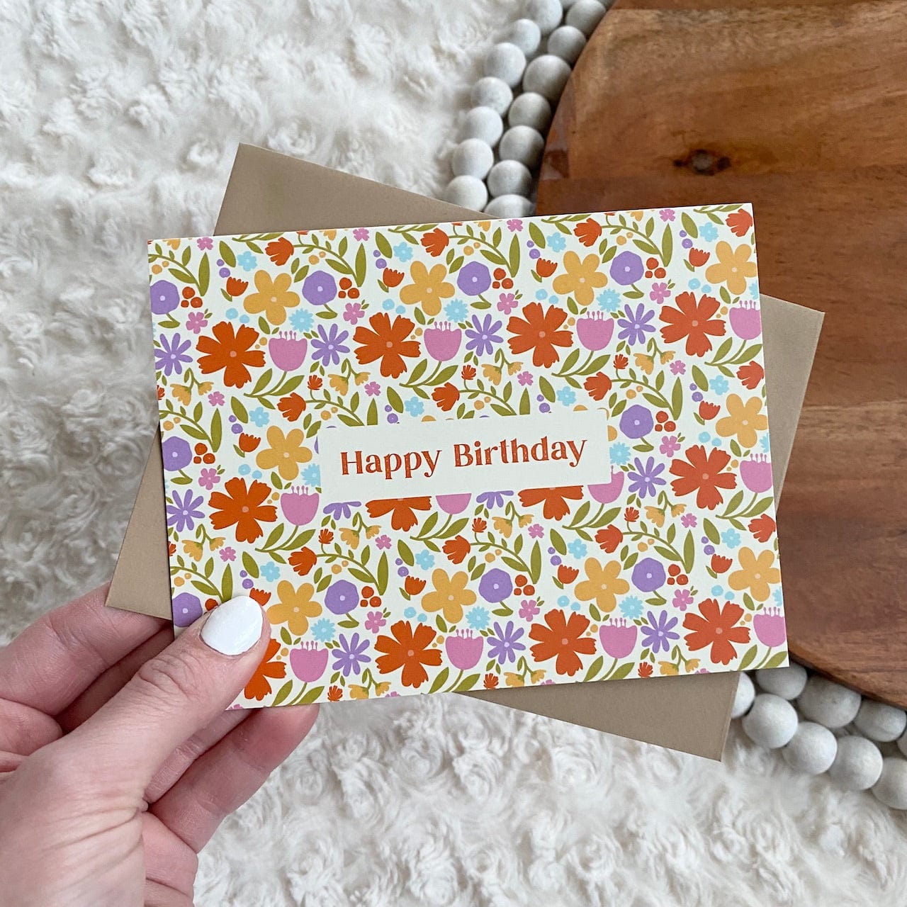  Happy Birthday Floral Greeting Card、mySite、ghnorth