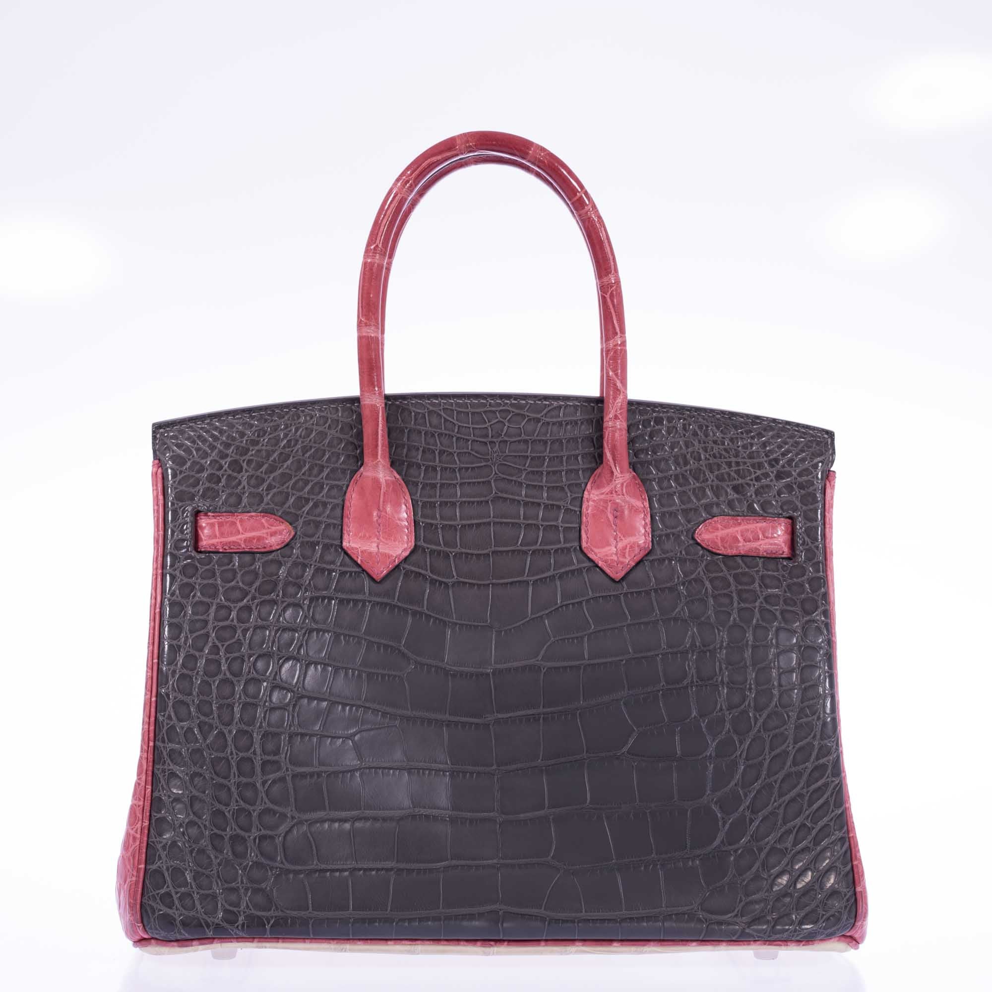 Hermès Birkin 30 HSS Tri-Color Beton, Gray Paris, Boise de Rose Alligator Brushed Palladium Hardware、mySite、garminoutage.com