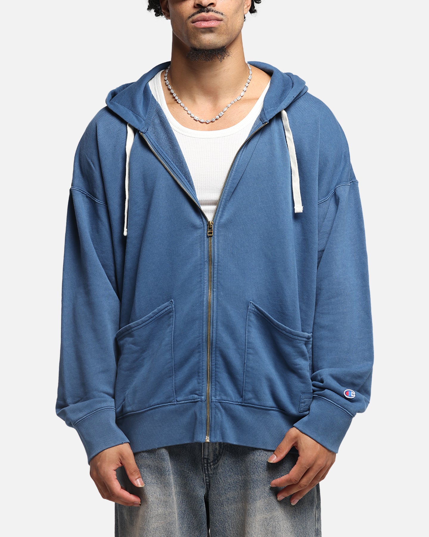 Champion Time Capsule Full Zip-Through Hoodie Teal、mySite、zt4zffjzw