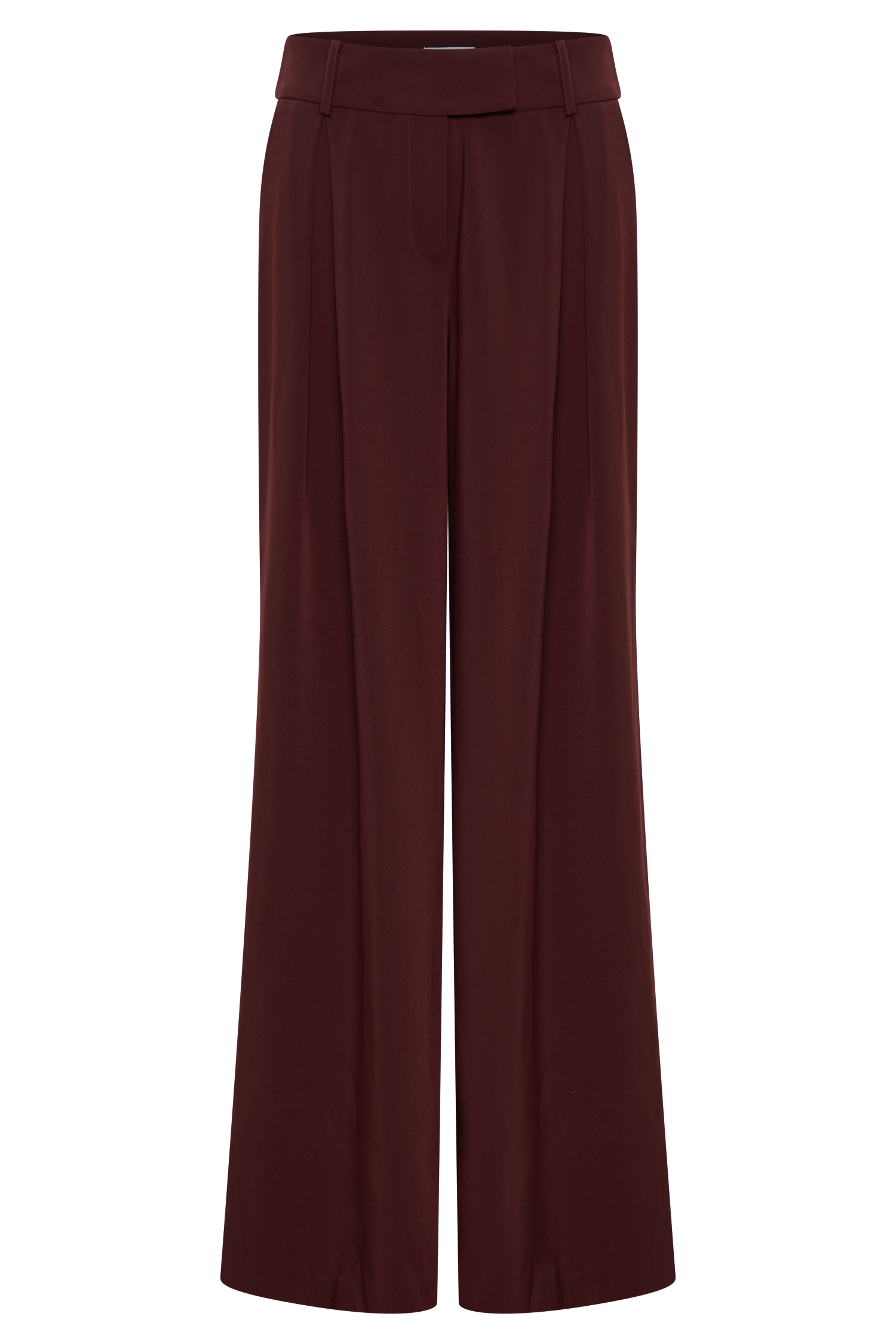Jacqueline Pleated Wide Leg Pants - Mahogany、mySite、solidvoid