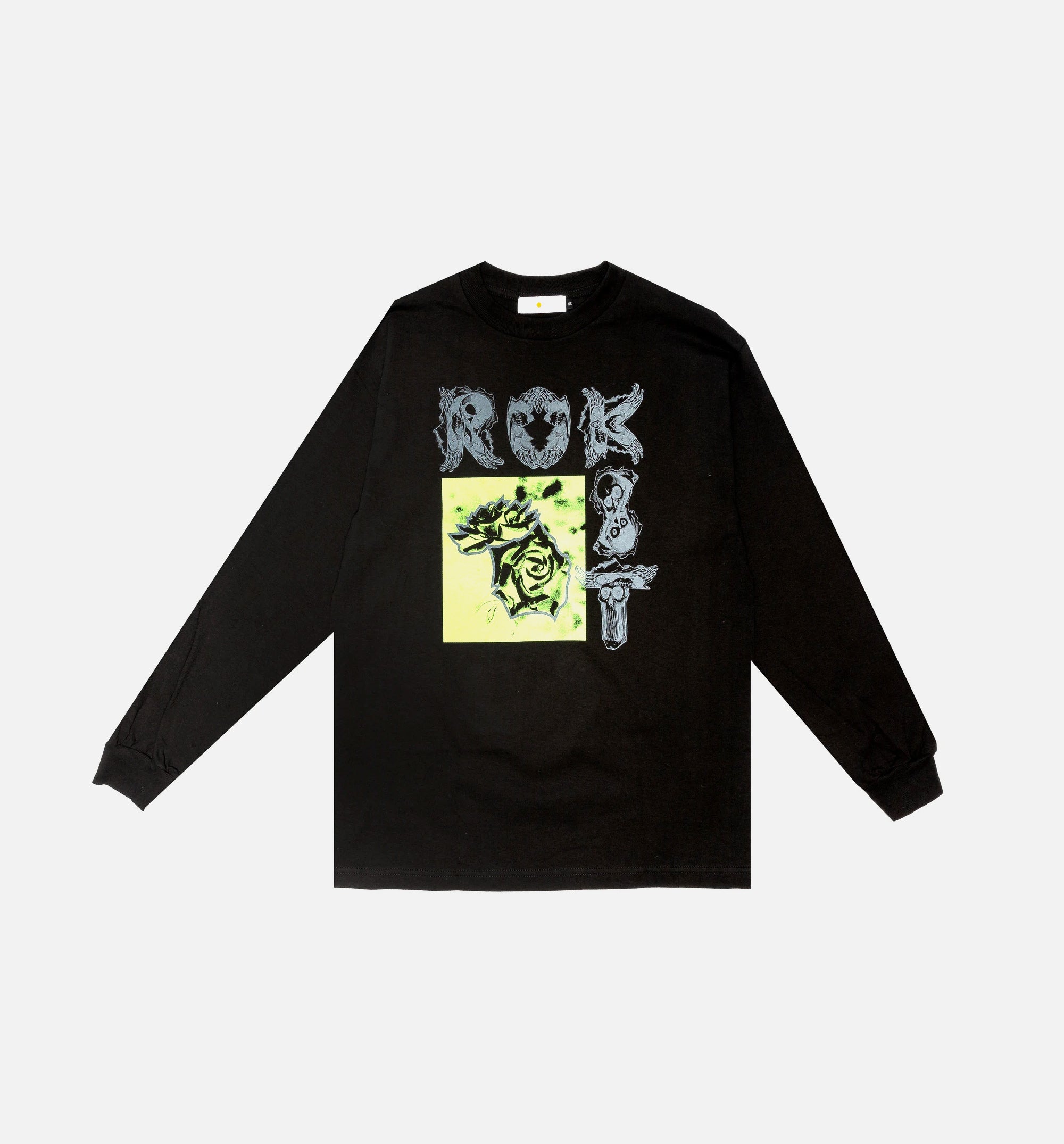 Rosette Mens Longsleeve T-Shirt - Black、mySite、dreamappss