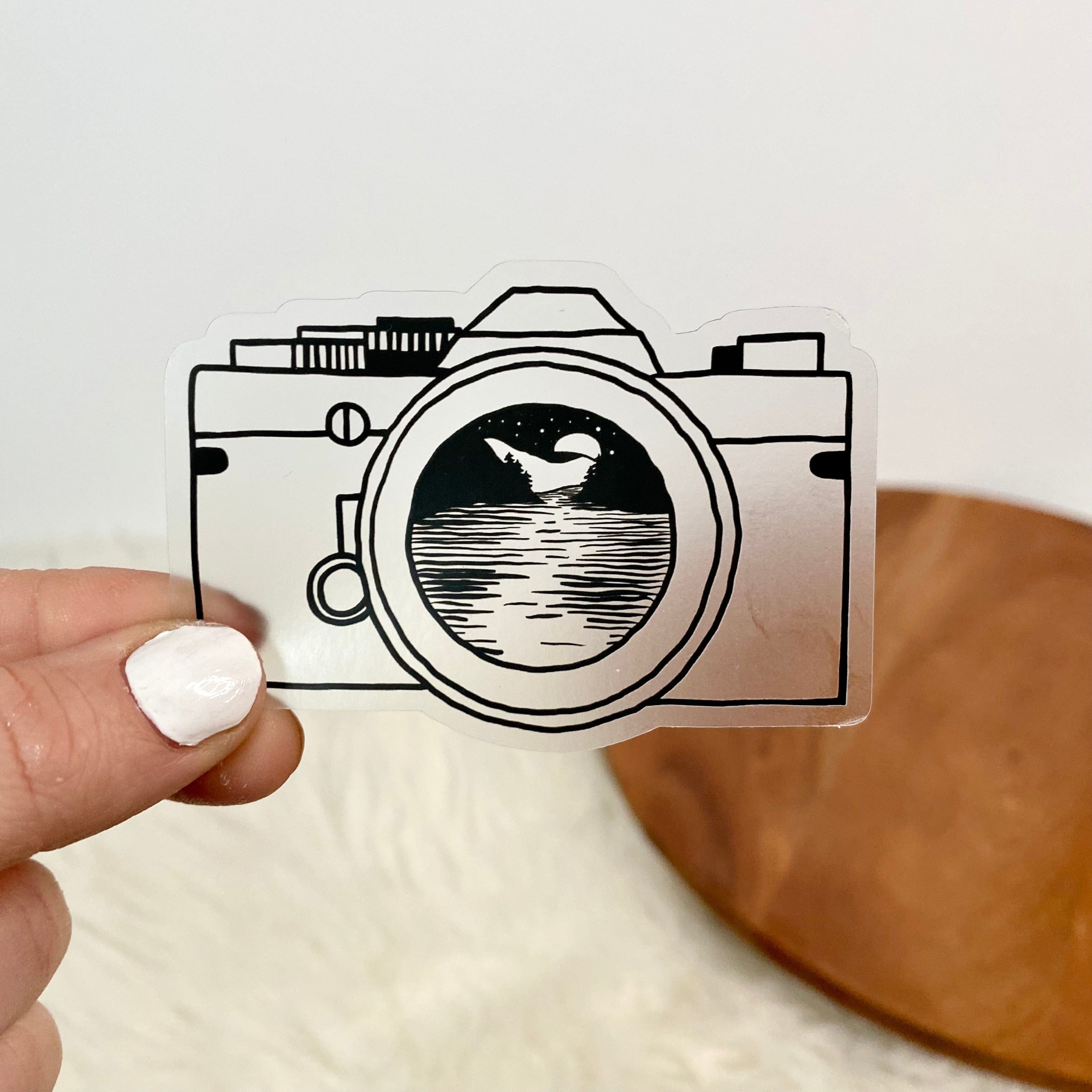  Black And White Camera Nature Clear Sticker、mySite、ghnorth
