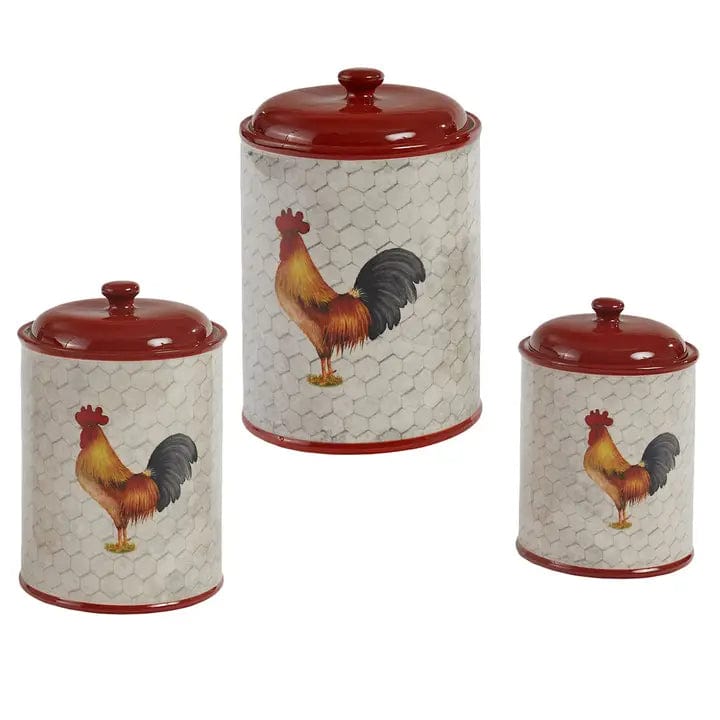Break of Day Rooster Set of 3 Canister Set、mySite、g9winljtr