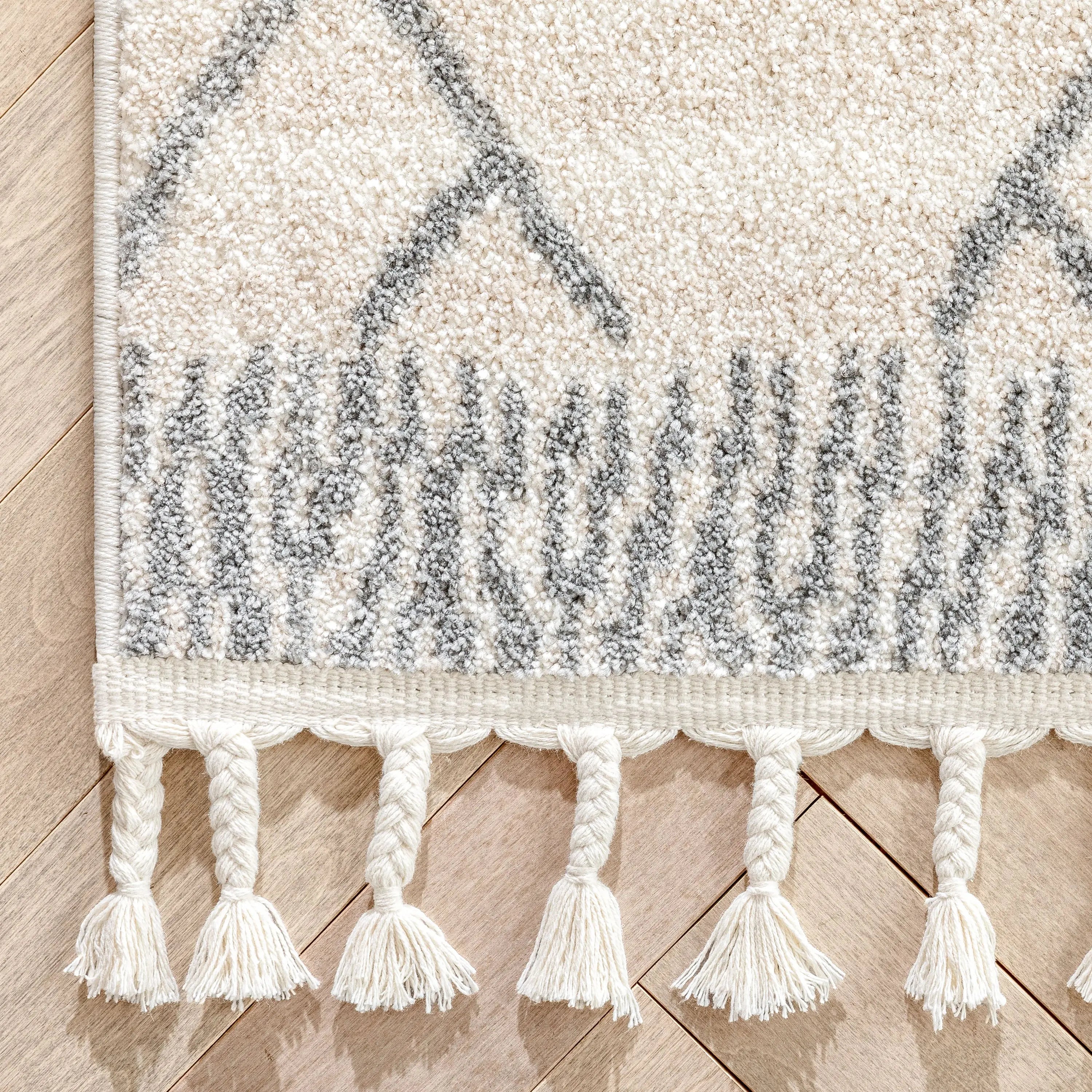 Diodelly Moroccan Lattice Trellis Ivory Grey Rug、mySite、gigharbornorthrealestate