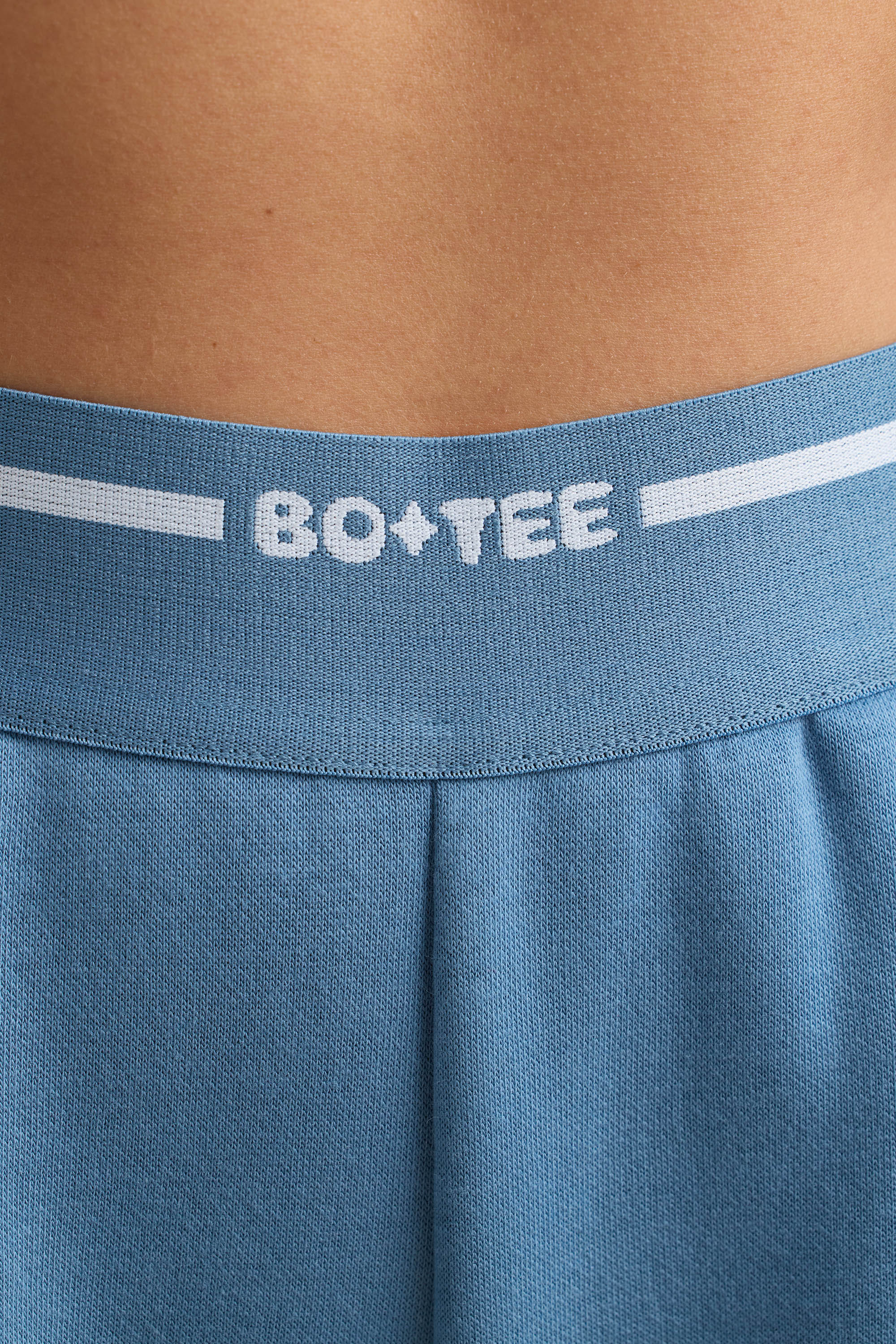 Petite High-Waist Straight-Leg Joggers in Steel Blue、mySite、solidvoid