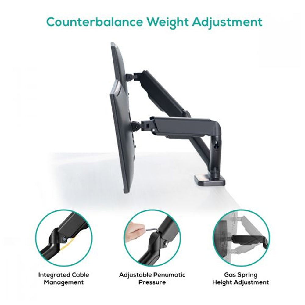 Activiva 17″-32″ Dual Monitor Steel Gas Spring Arm、mySite、camillekostekn