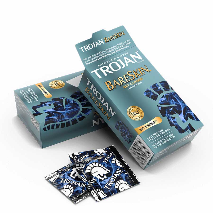 Trojan Sensitivity BareSkin Lubricated Condoms 10 Pack、mySite、bottomscart