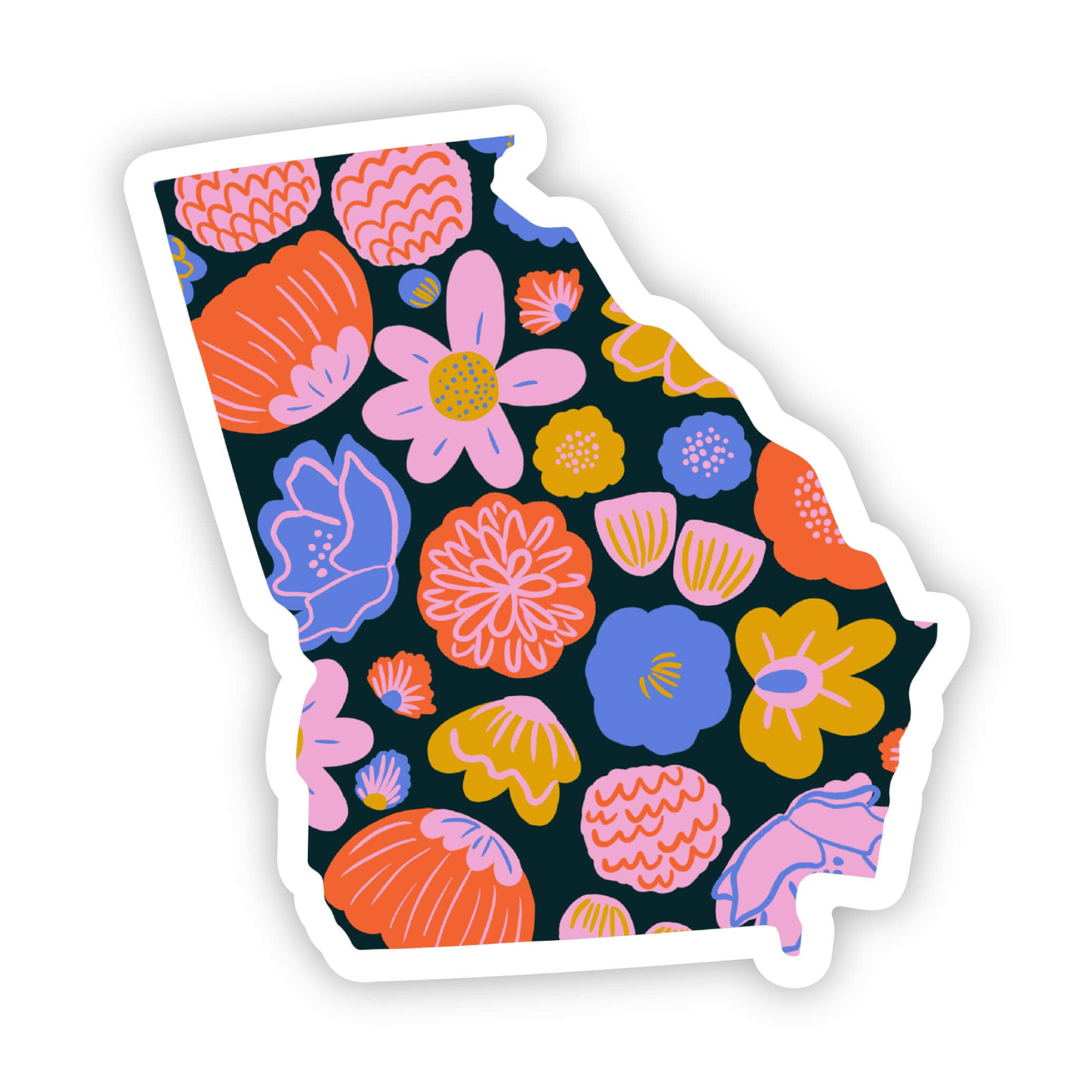 Georgia Sticker - Colorful Flower、mySite、ghnorth