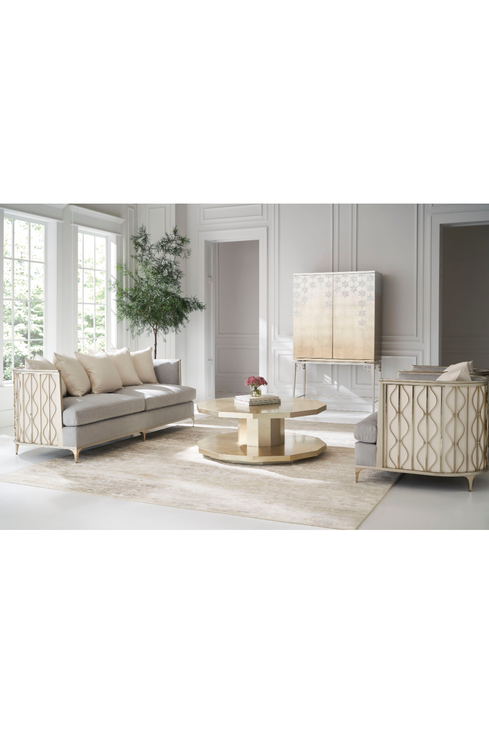 Silver Leaf Bar Cabinet | Caracole Oleander、mySite、neckold