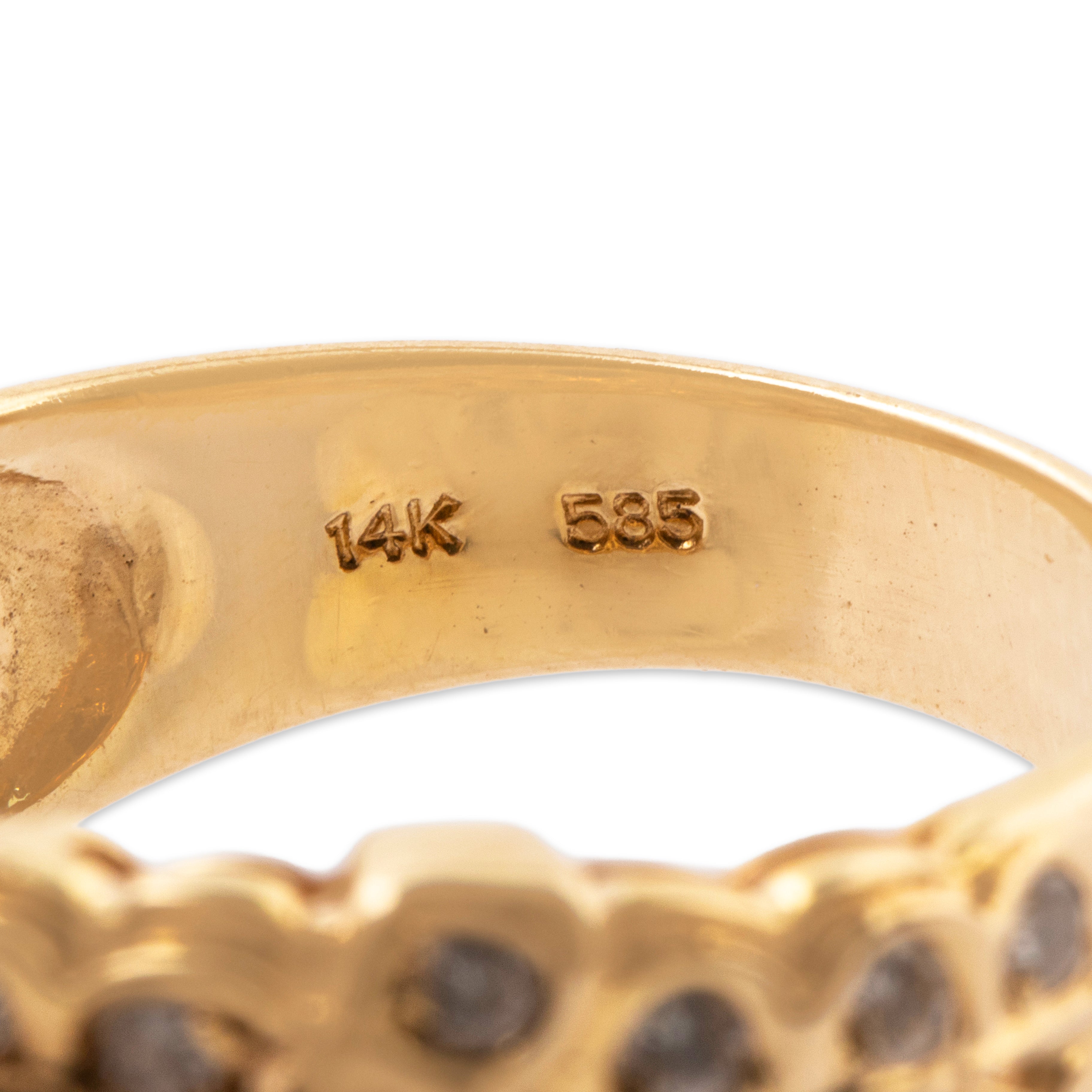 Vintage Wide 14k Yellow Gold .7ct Blue Sapphire Diamond Woven Openwork Ring 6.75、mySite、hinf8tx79