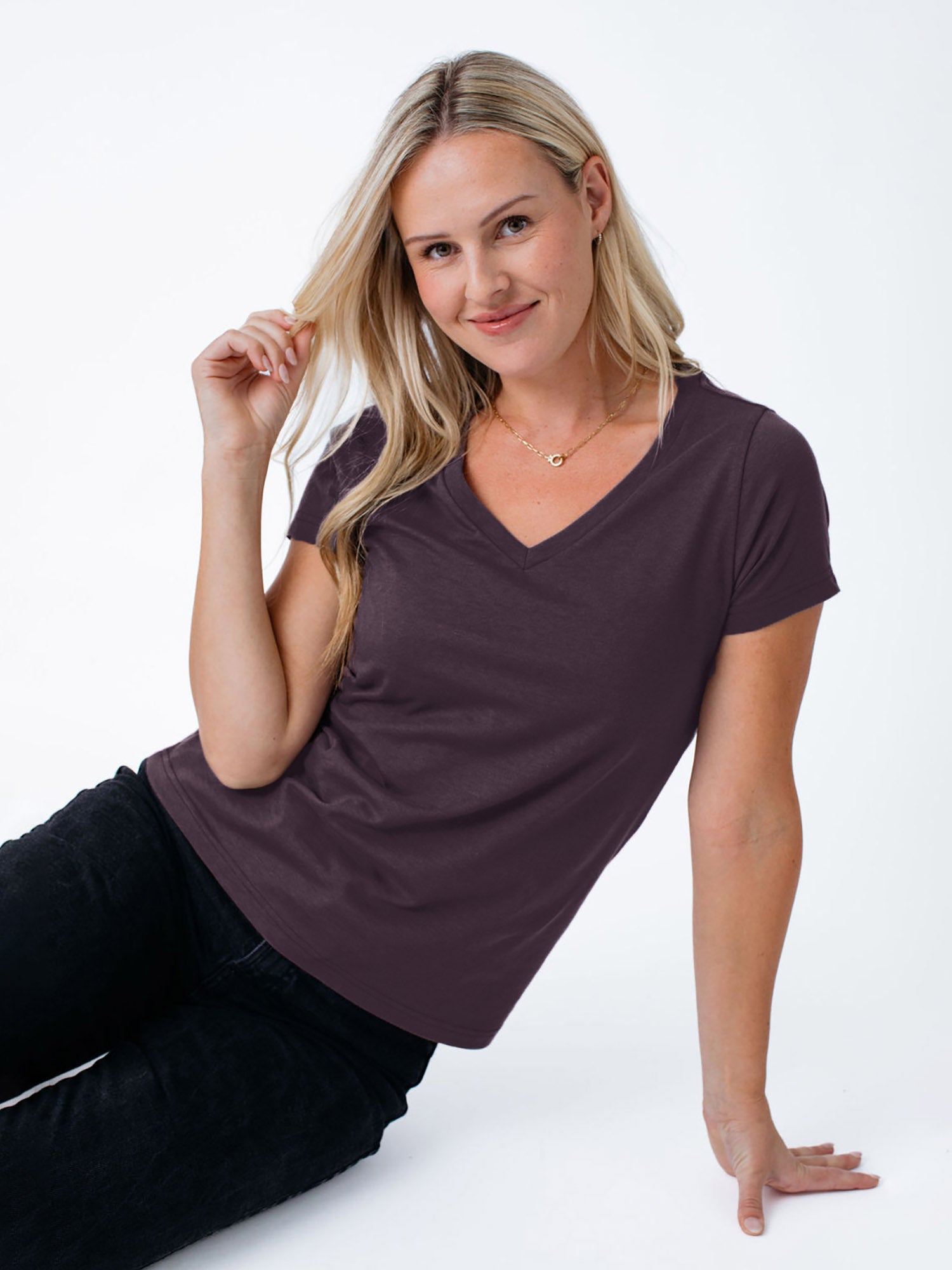  Women's Nordic Purple V-Neck、mySite、ghnorth