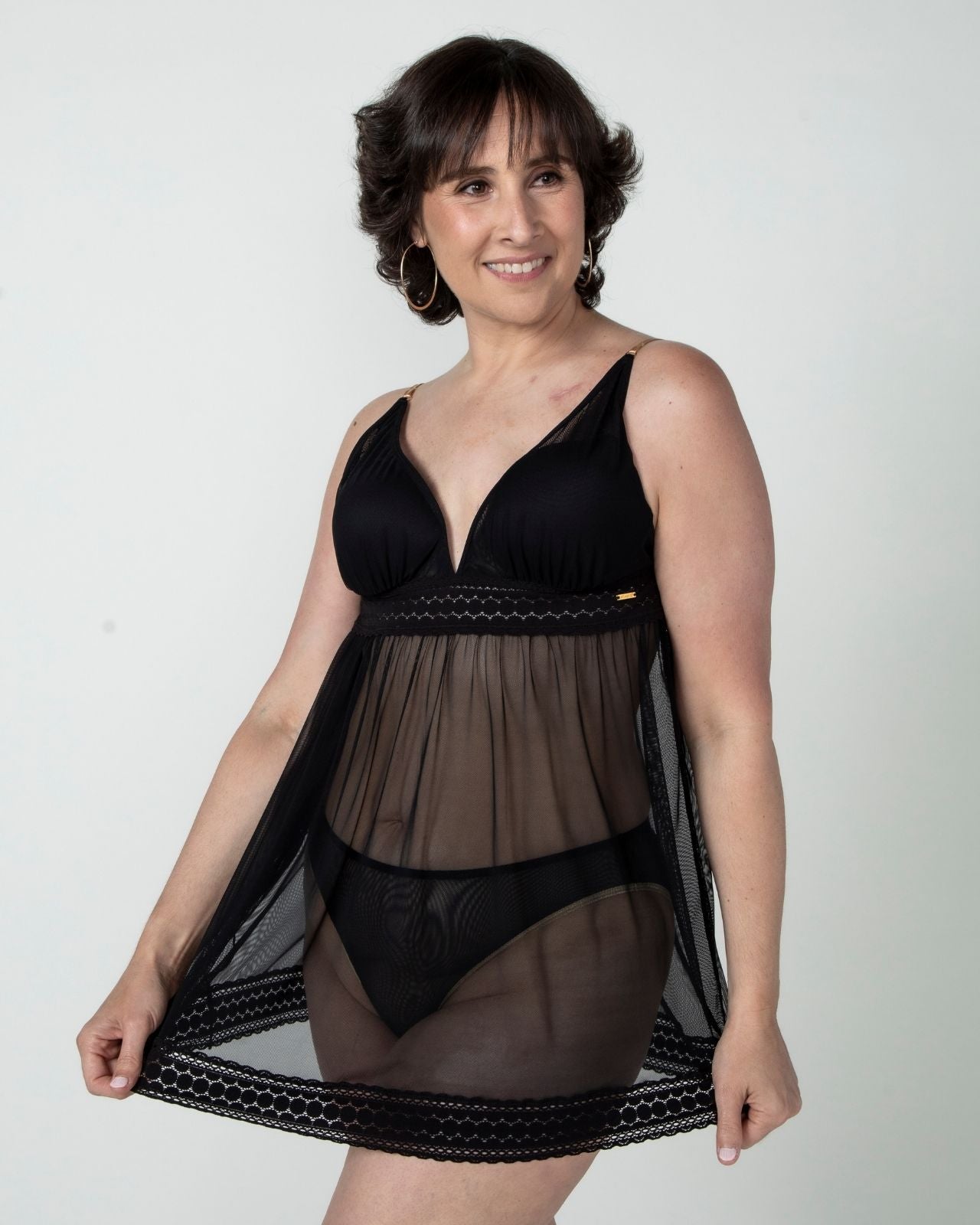 Narmda Mesh Babydoll Dress、mySite、bengalsvssteelers