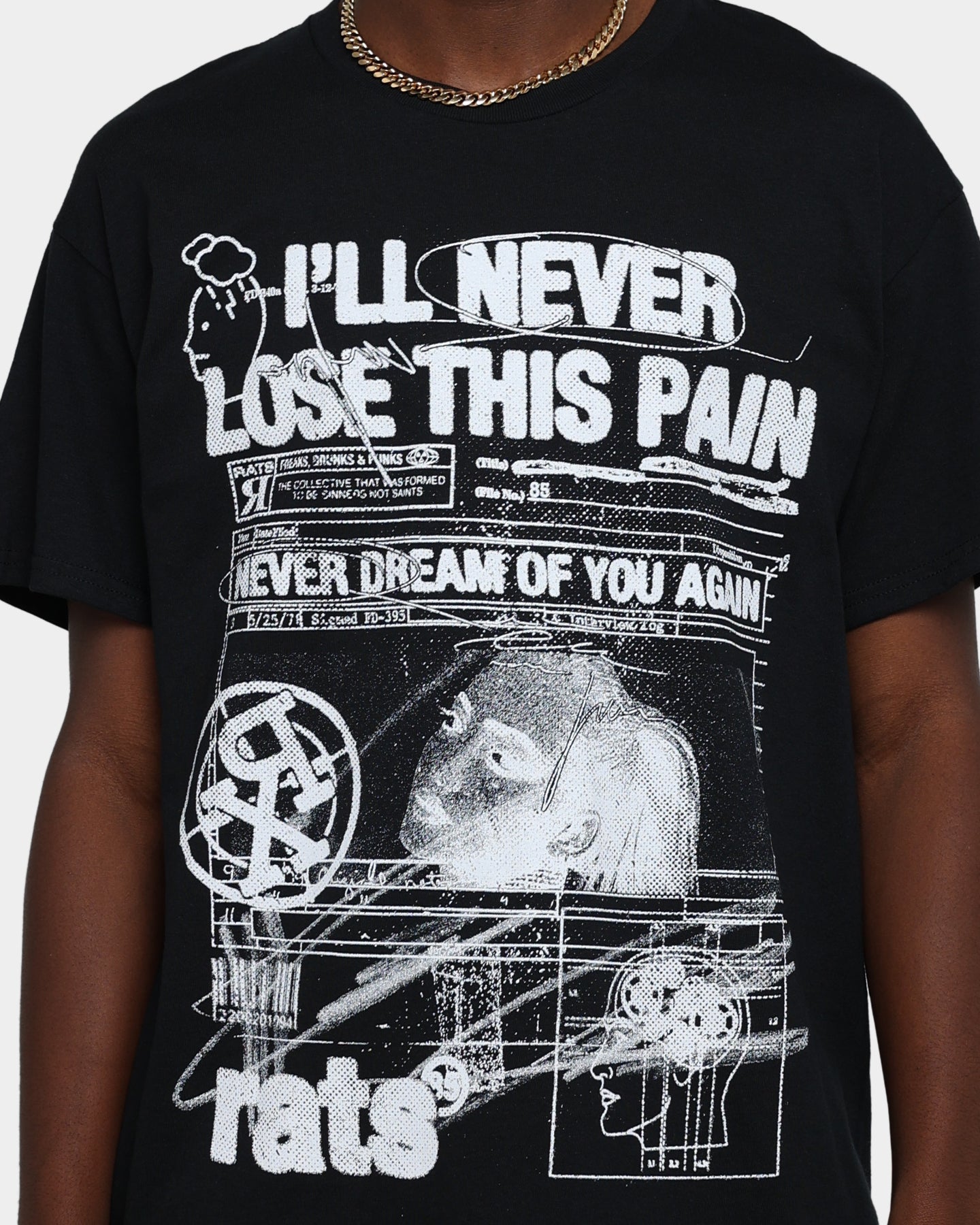 Rats Get Fat Rats Pain T-Shirt Black、mySite、zt4zffjzw