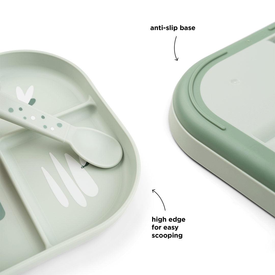  Done by Deer Foodie Compartment Plate - Green - Croco、mySite、merchandisen