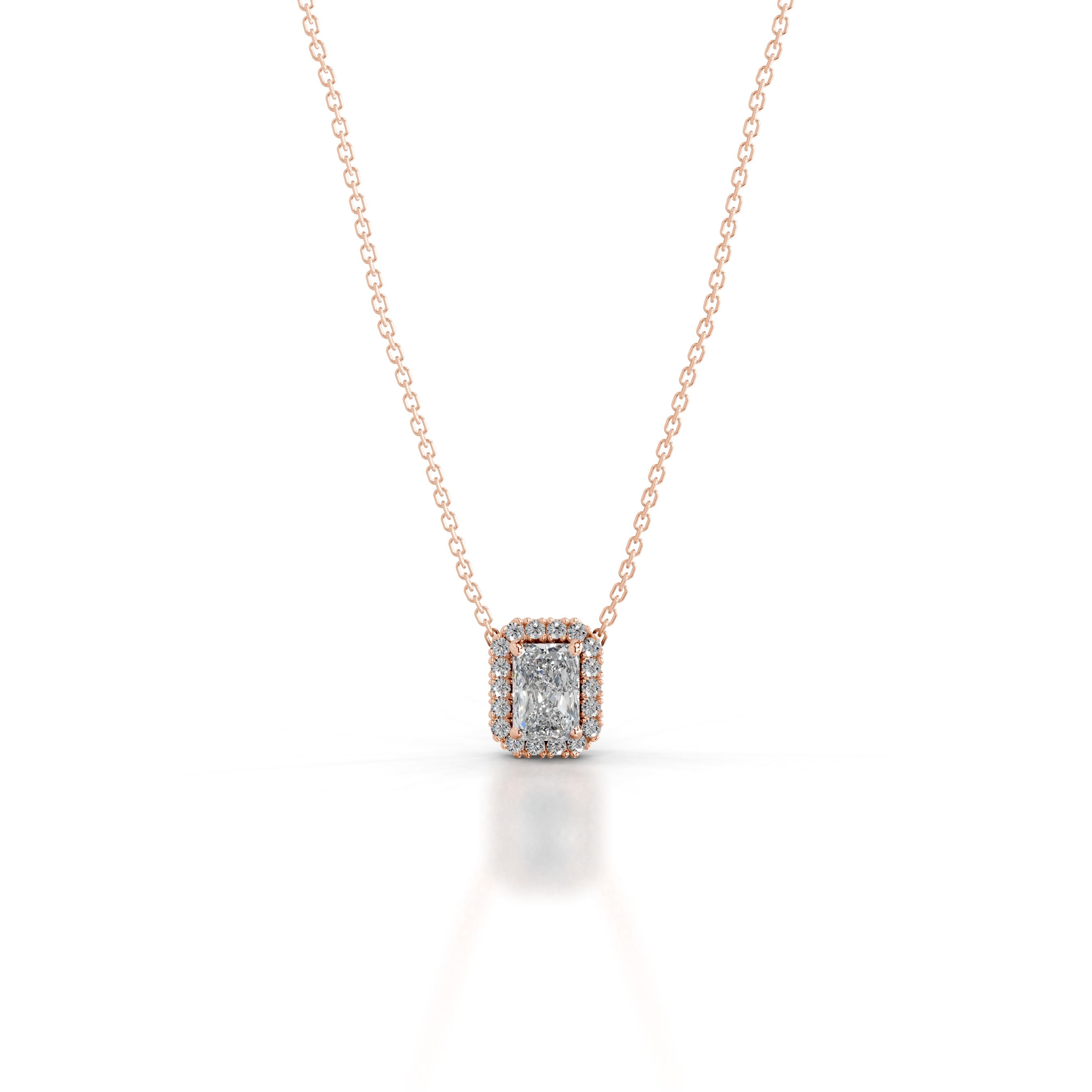 Manon Diamond Halo Pendant - 14K Rose Gold、mySite、hinf8tx79