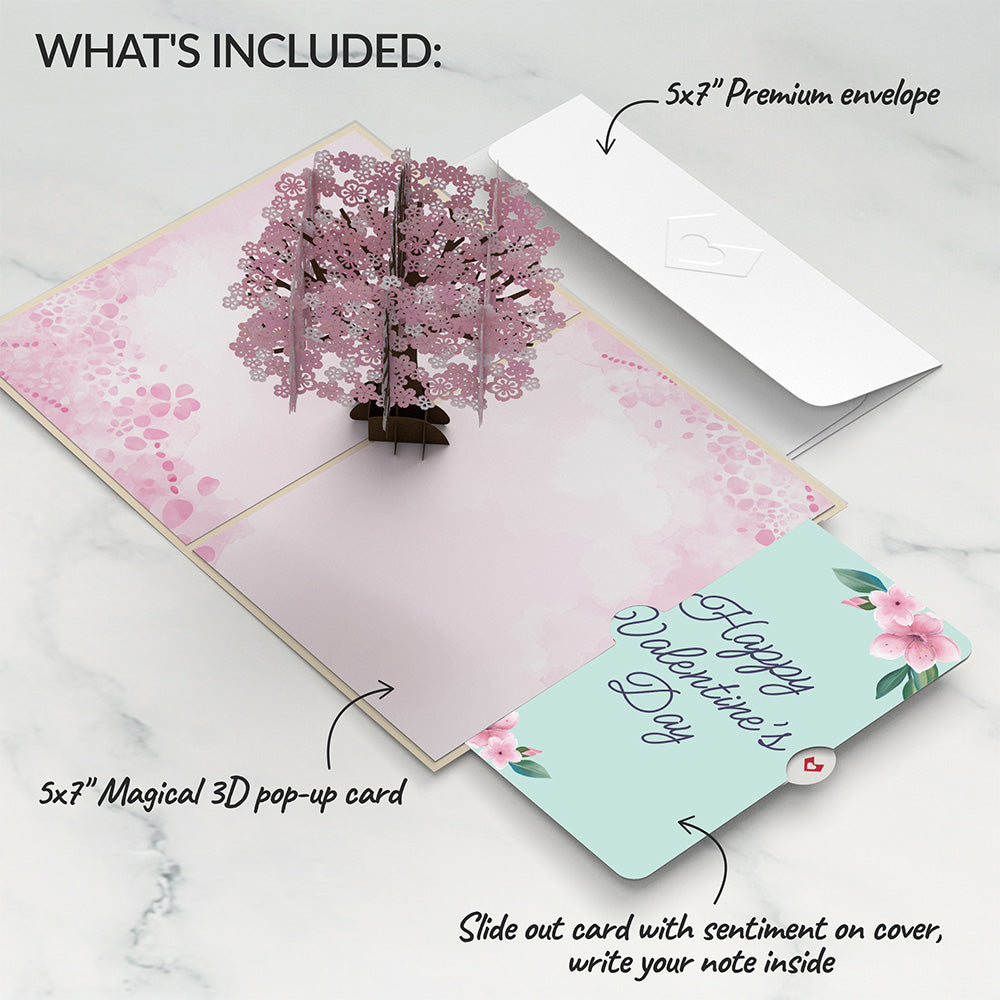 Cherry Blossom Valentine Pop-Up Card and Sentiment Set、mySite、solidvoid