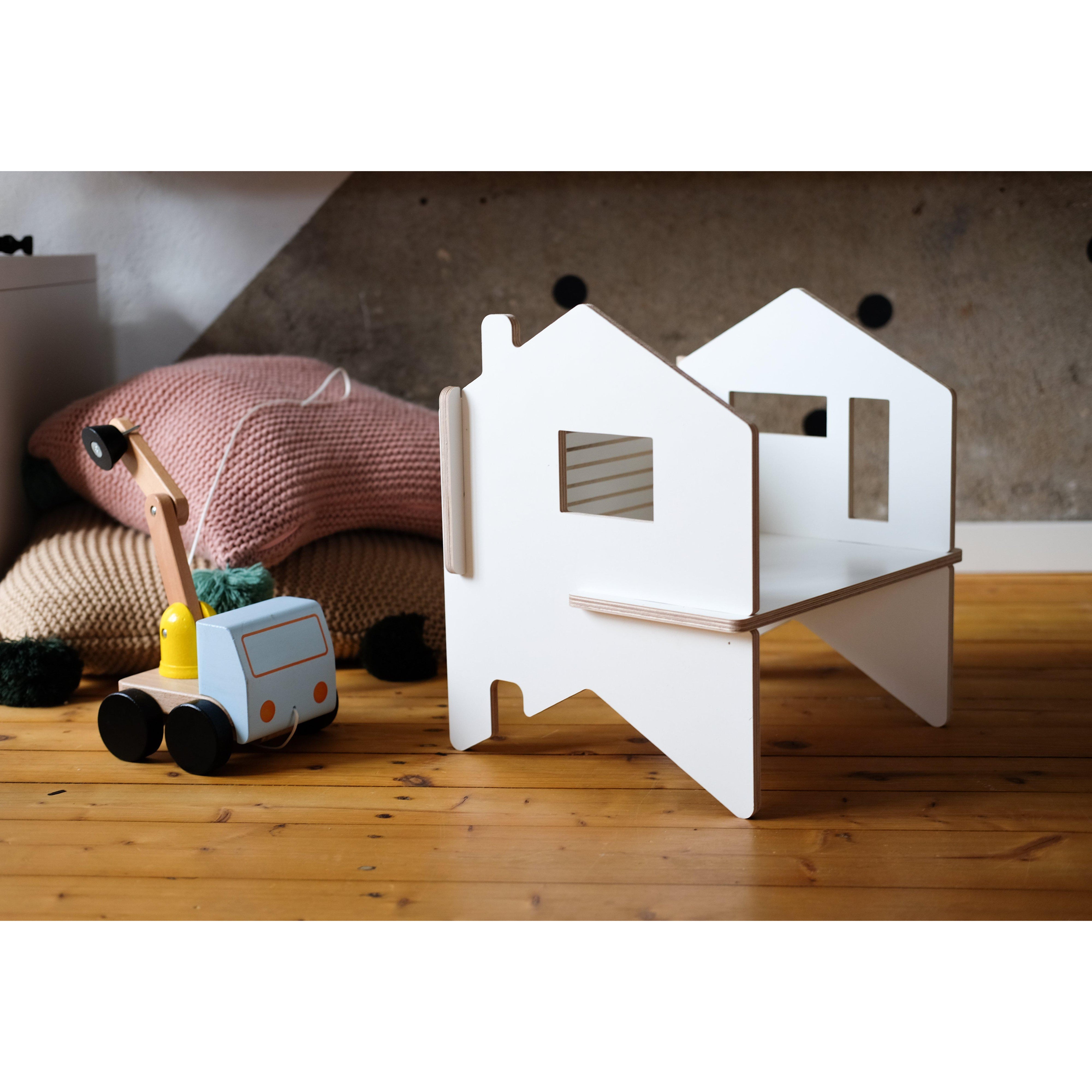 Wooden Kids' Chair Dollhouse Shelf、mySite、gigharbornorthrealestate