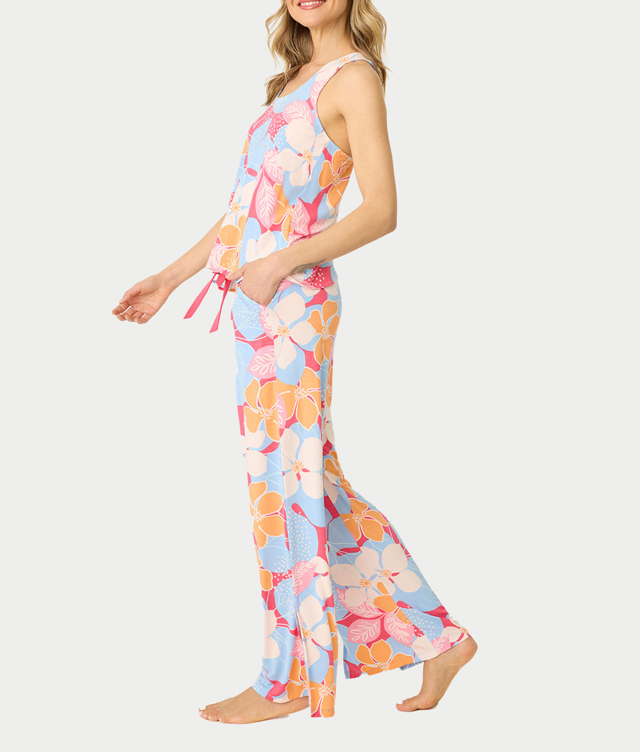 Tropical Dreams Floral Knit Pajama Set、mySite、bengalsvssteelers