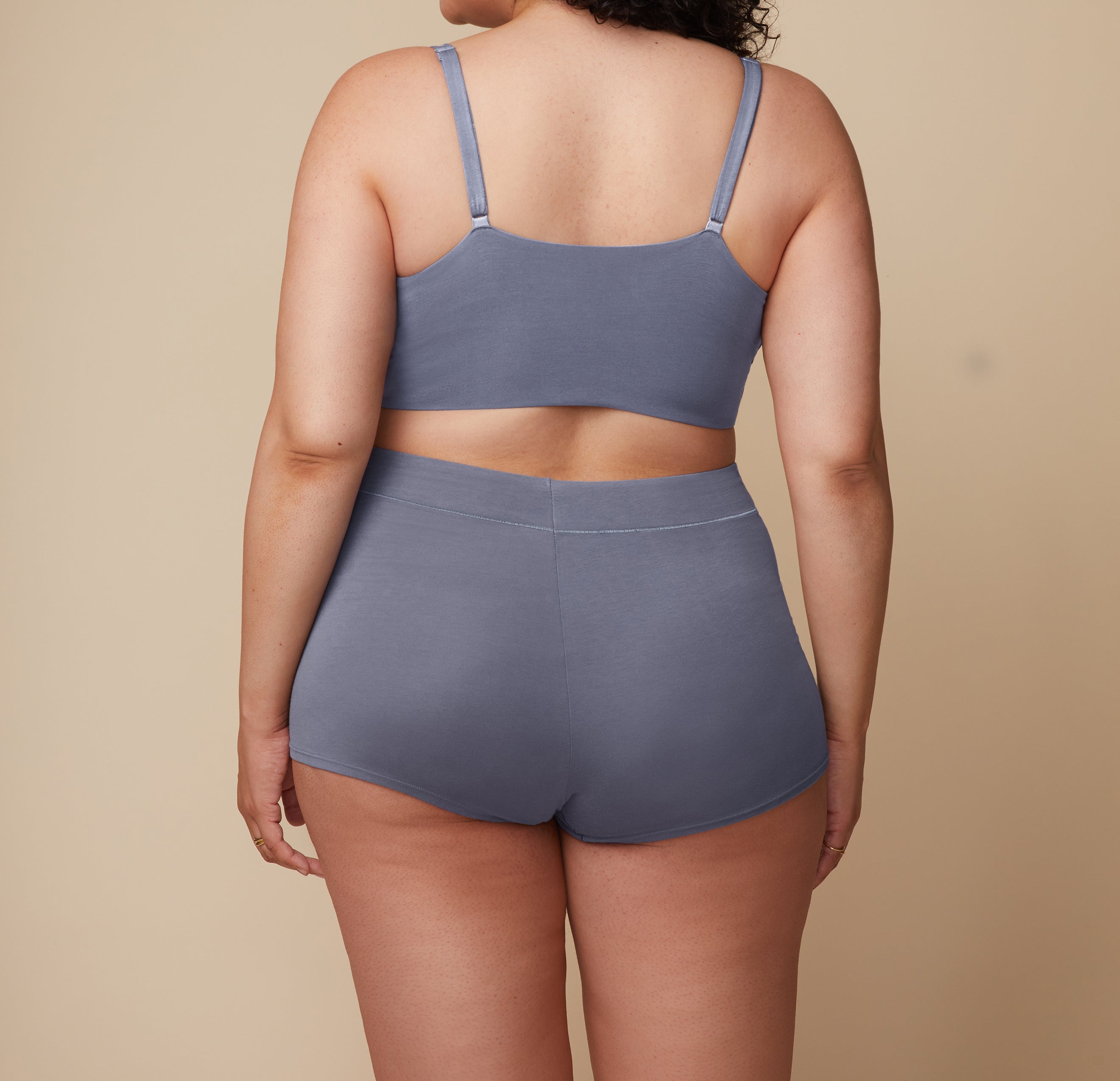 Cloud Cotton Highwaist Boyshort - Slate、mySite、bengalsvssteelers