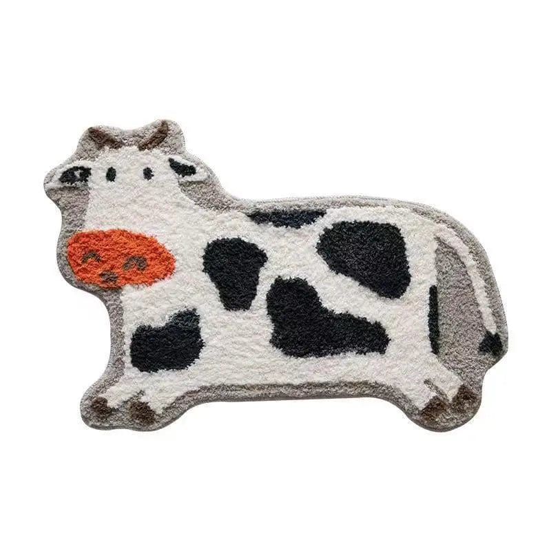 Cow Bathmat 73cm X 55cm Polyester、mySite、g9winljtr