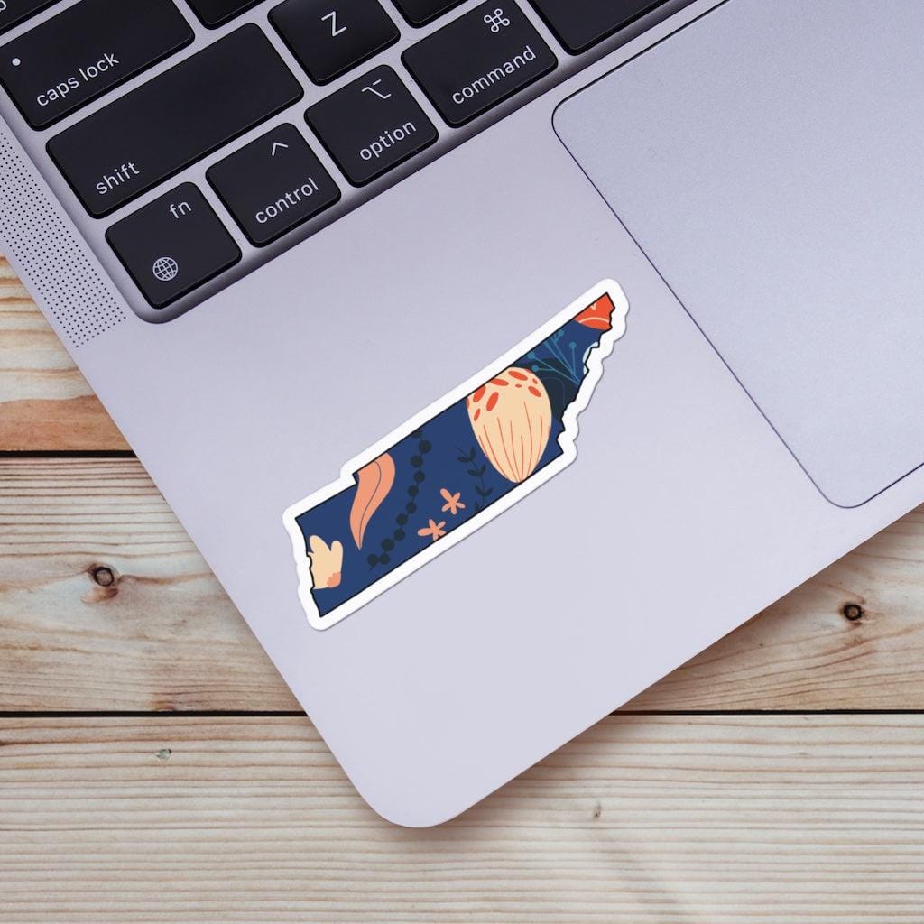  Tennessee Blue Floral Abstract Sticker、mySite、ghnorth