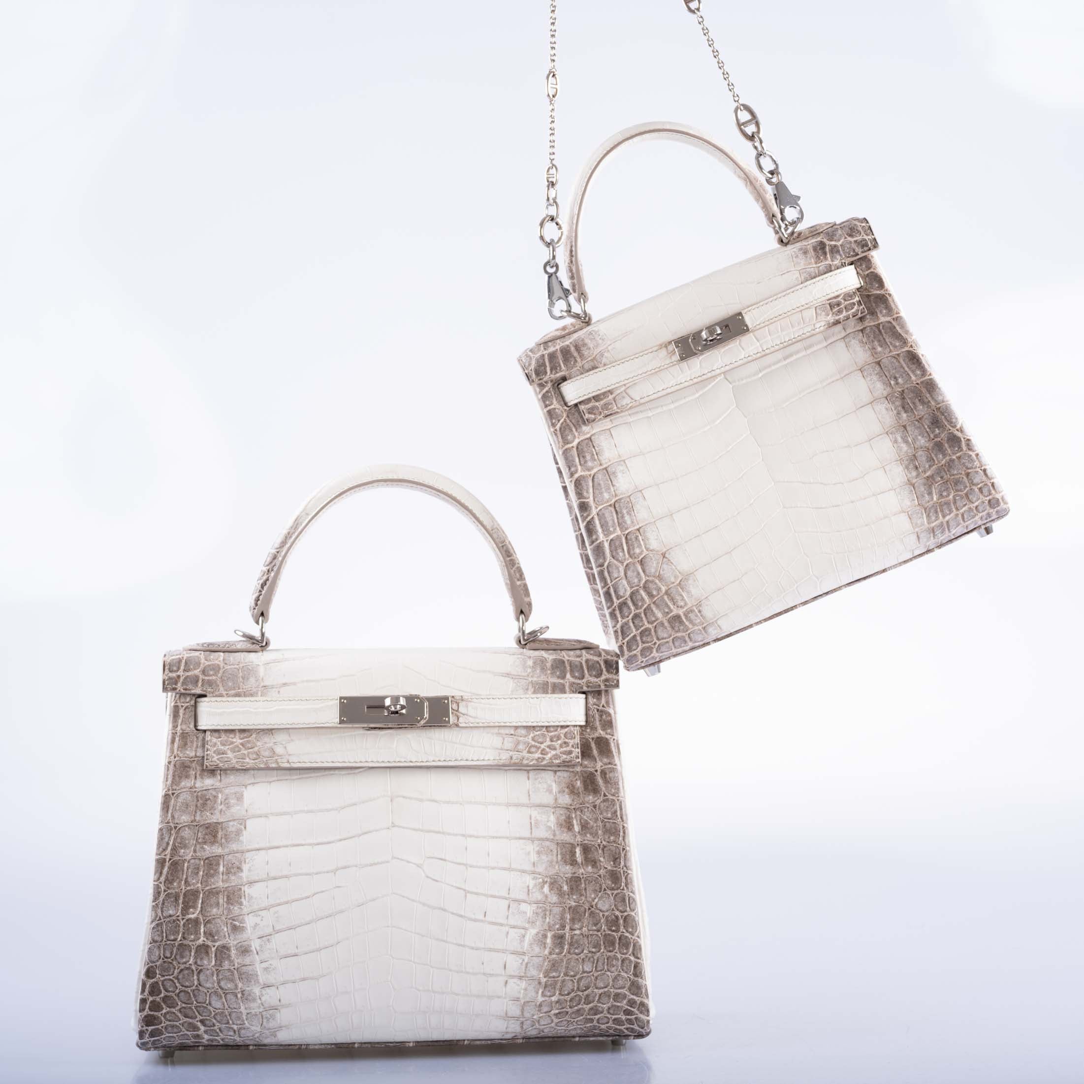 Hermès Kelly 25 Retourne White Himalayan Niloticus Crocodile Palladium Hardware、mySite、garminoutage.com