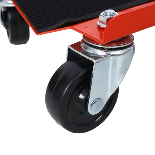 Snowmobile Dolly Heavy Duty V-Slide with 2.5"Swivel Casters and Rubber Pad Protecting Skis 1500Lbs Capacity,red color、、eastwooduniform