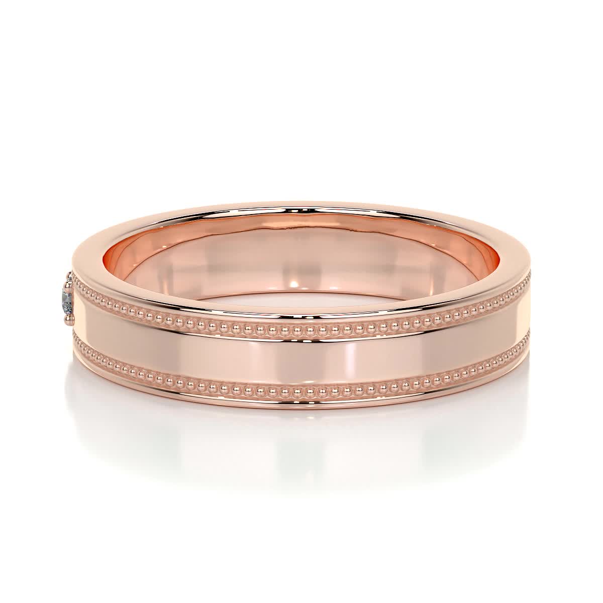 Sherry Lab Grown Diamond Wedding Ring (0.02 Carat) -14K Rose Gold (RTS)、mySite、hinf8tx79