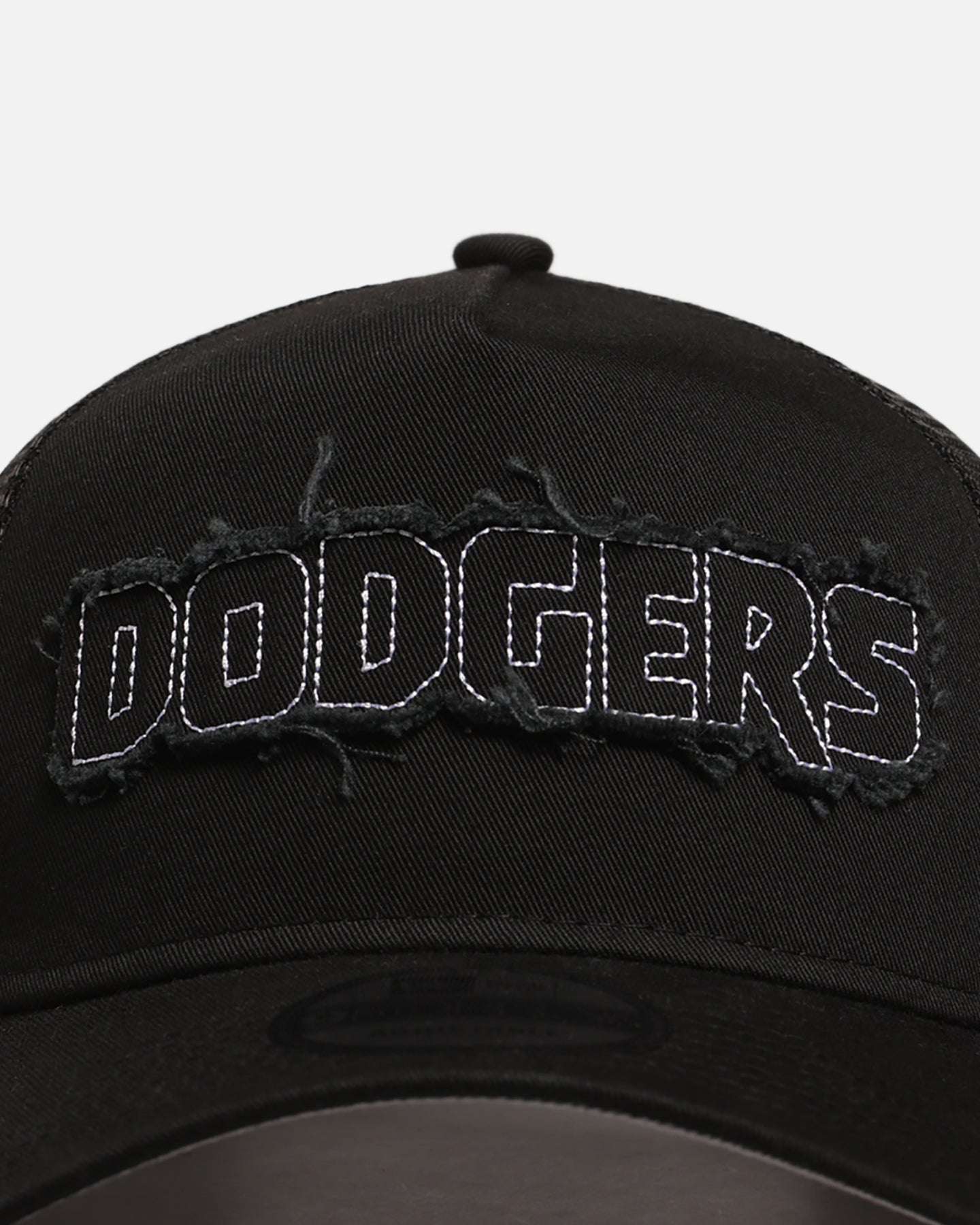 New Era Los Angeles Dodgers 'Distressed' 9FORTY A-Frame Trucker Snapback Black/White、mySite、zt4zffjzw
