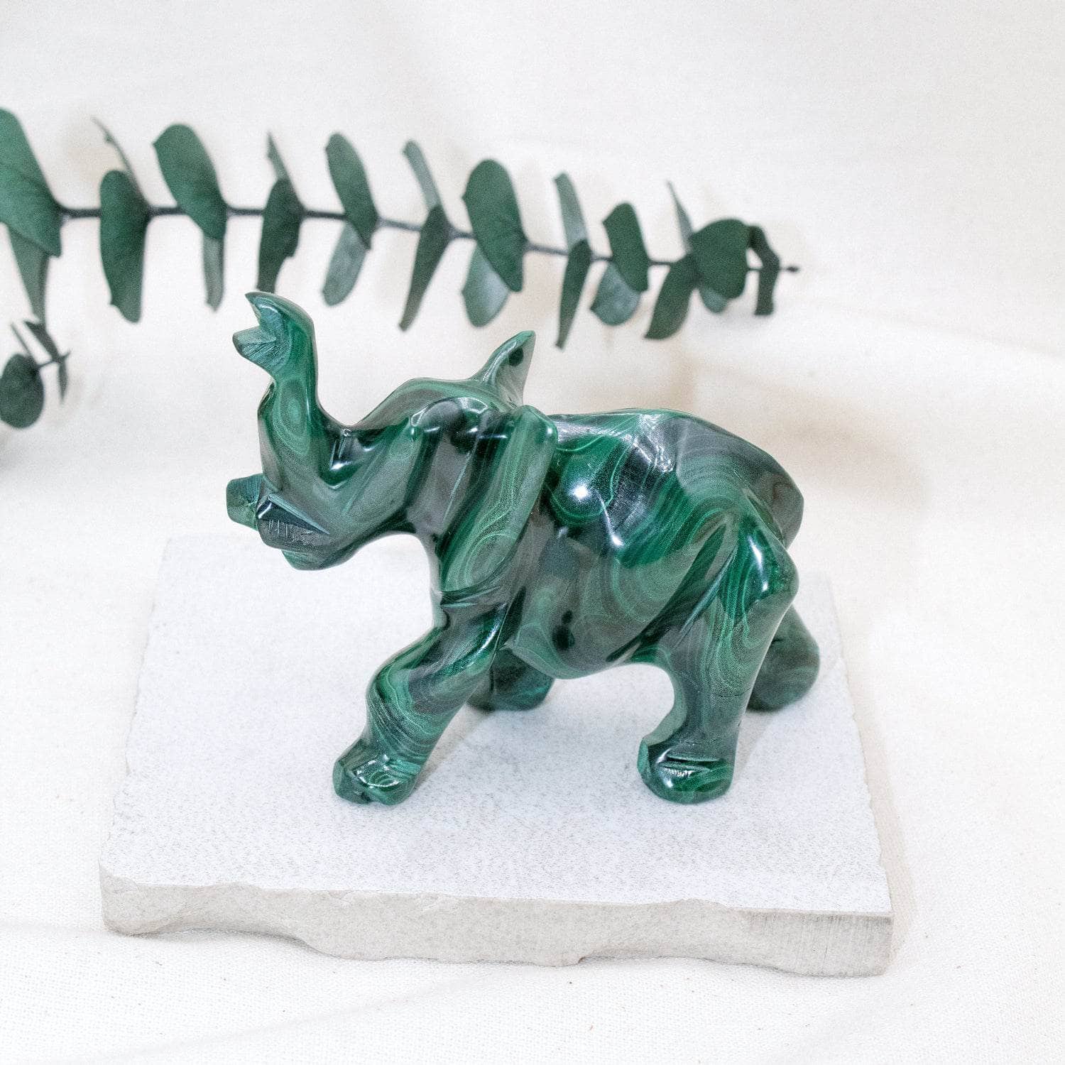 Genuine Malachite Elephants - Hand Carved - 1 of a Kind、mySite、hinf8tx79
