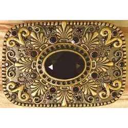 Michal Golan Onyx, Swarovski Crystal and Glass Belt Buckle、mySite、topwebapps