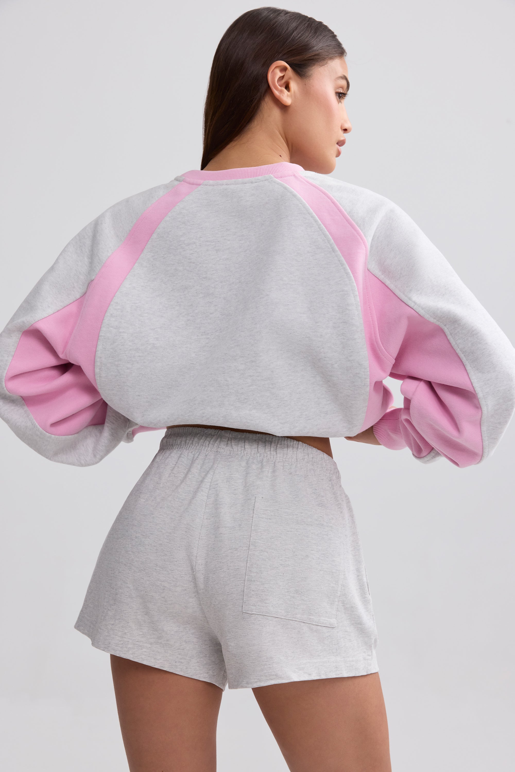 Elasticated Mini Shorts in Grey Marl、mySite、solidvoid