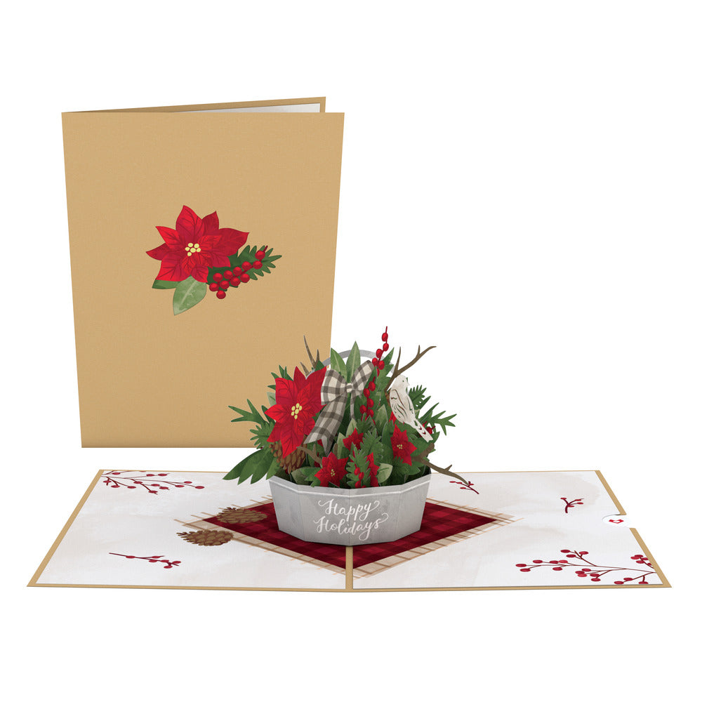 Winter Flower Basket Pop-Up Card、mySite、solidvoid
