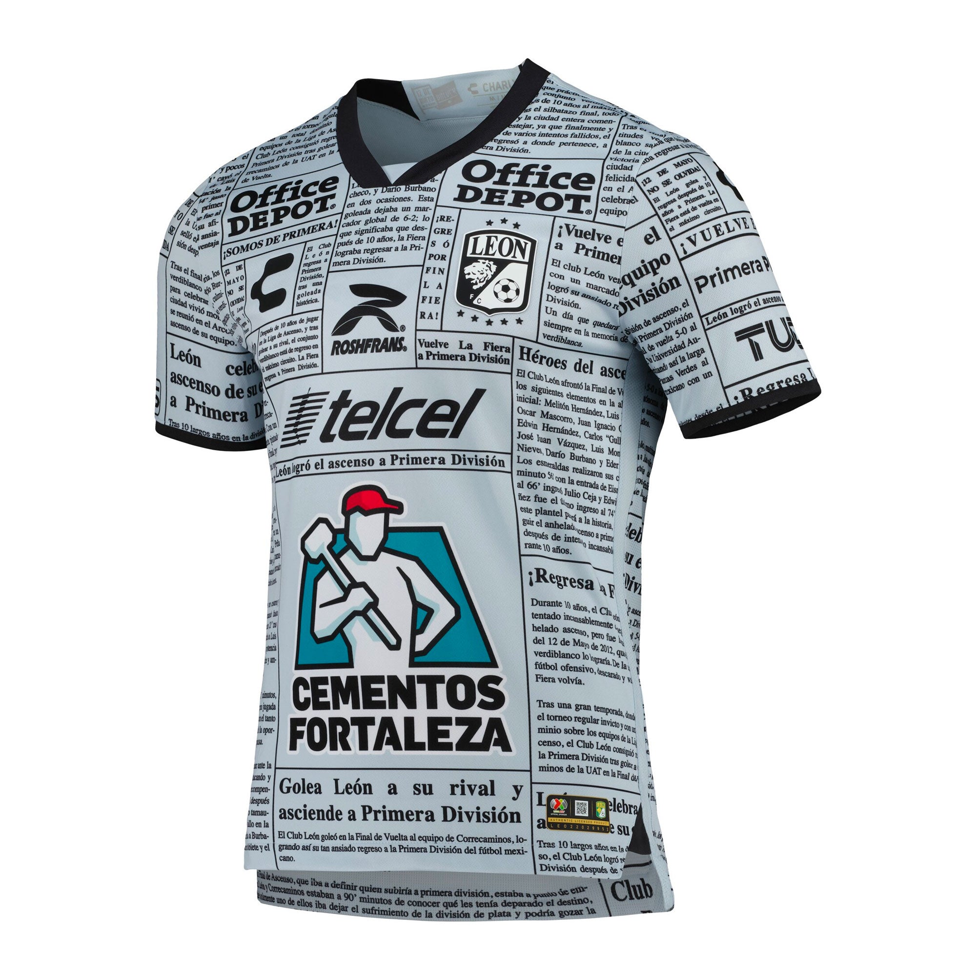 Charly Men's León 2022/23 Authentic Away Jersey Grey/Black、mySite、bottomscart